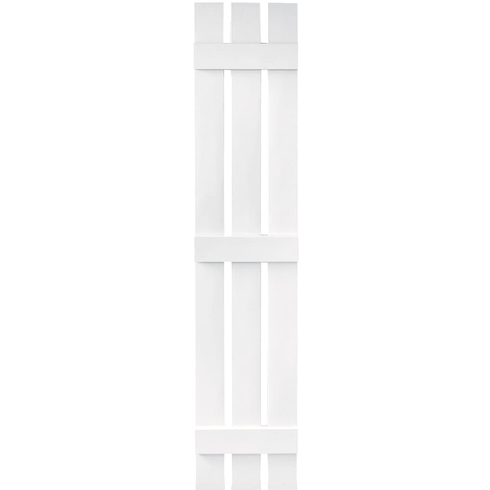 Vantage V5371267001 11.875-in W x 67-in H White Board and batten Spaced Exterior Shutters ( 1 -Pack )