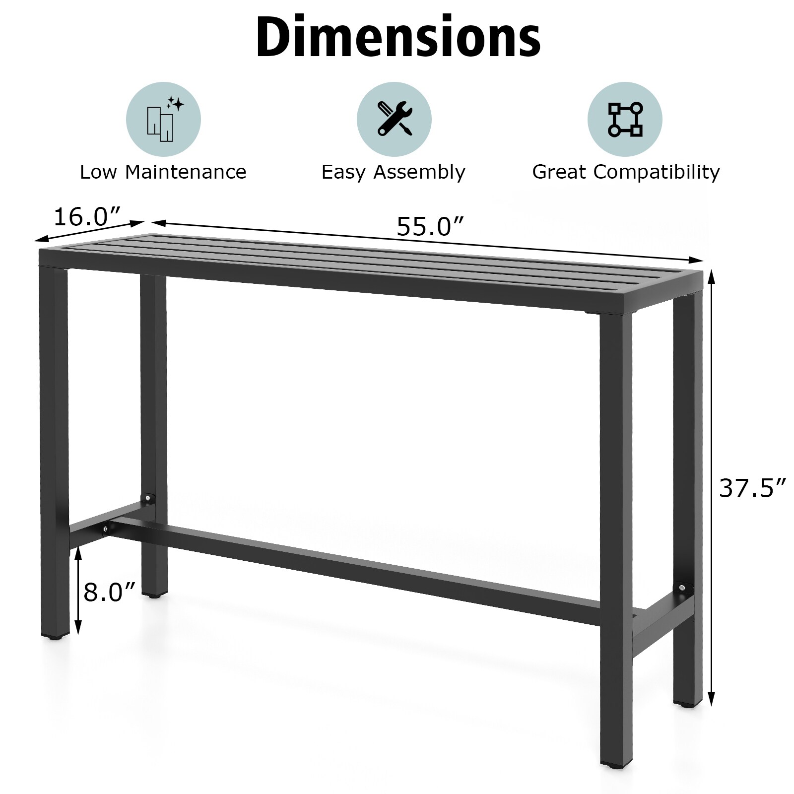 LIVIZA UTG10748DK-L Patio-Tables - View #7