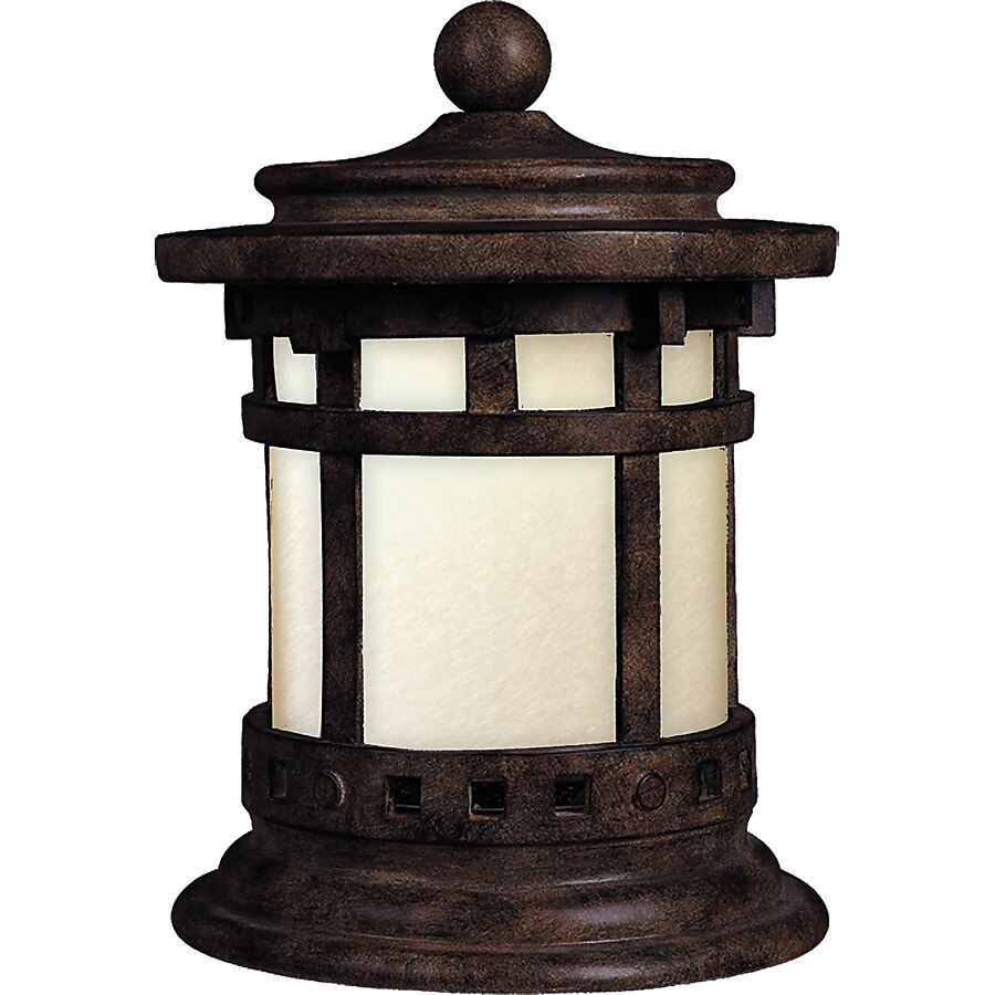 Maxim Lighting Santa Barbara LED E26 12.5-in H Sienna Hardwired LED Complete Pier-Mounted Light Maxim Lighting Santa Barbara LED E26 12.5-in H Sienna Hardwired LED Complete Pier-Mounted Light