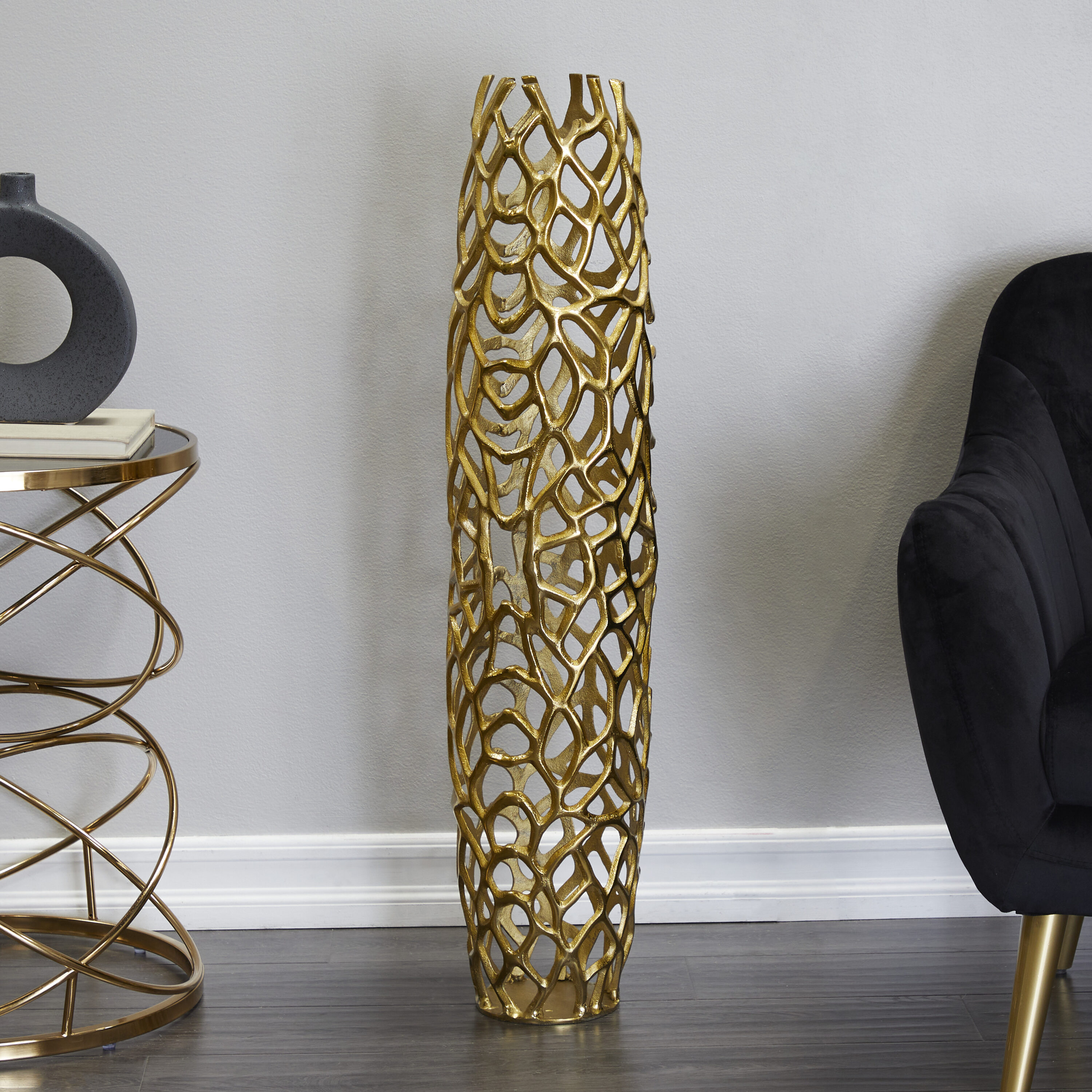 Grayson Lane 15214 Gold Aluminum Modern Vase