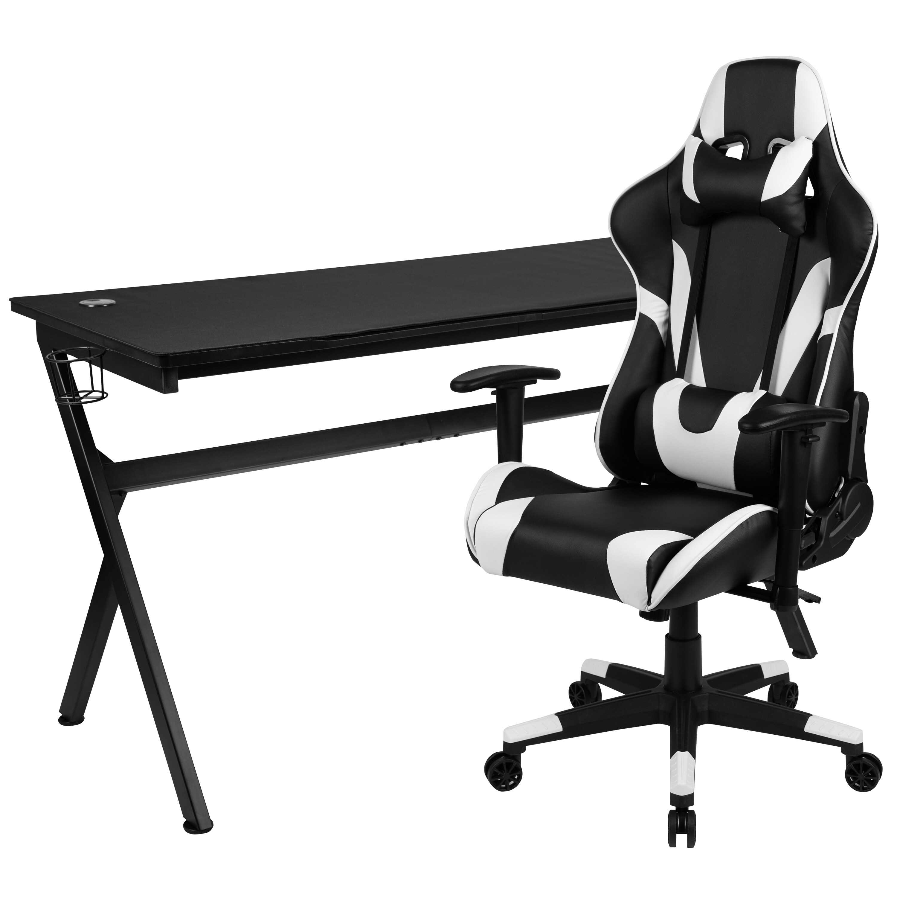 Flash Furniture 889142607632 2-Piece Black Contemporary/Modern Home Office Furniture Set