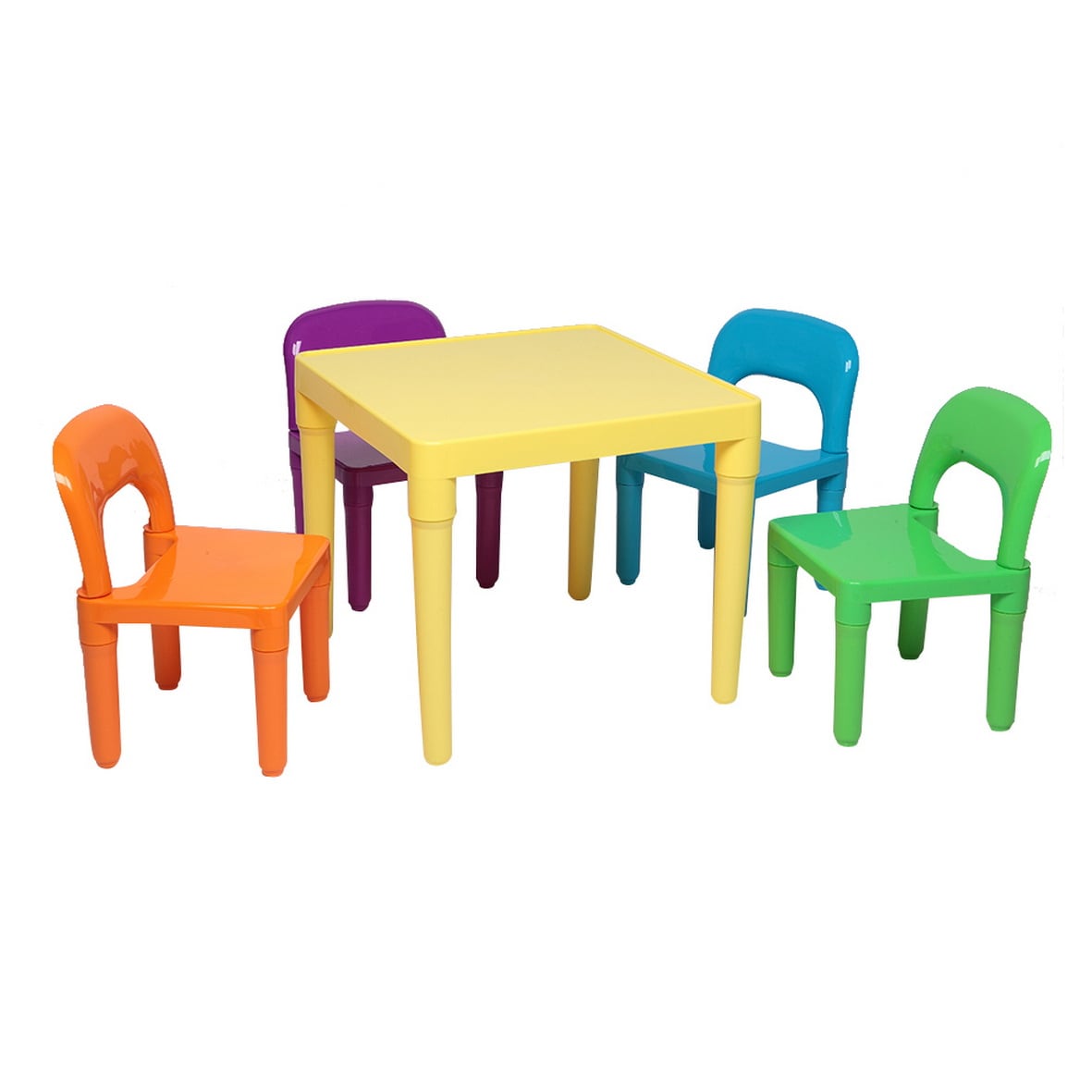 Winado 420351795514 Multicolor Rectangular Kid's Play Table ( Set of 4 Chairs)