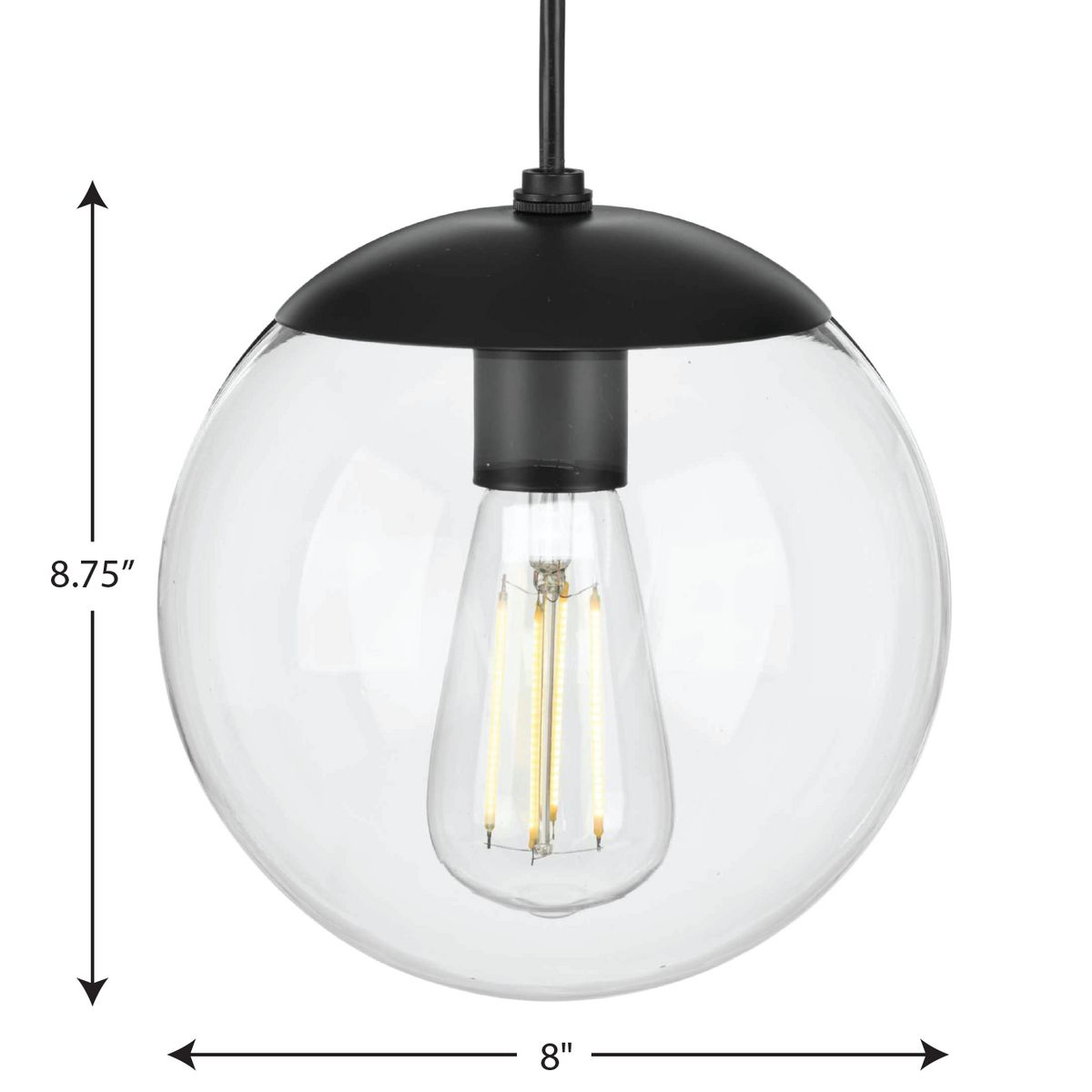 matte black globe pendant light