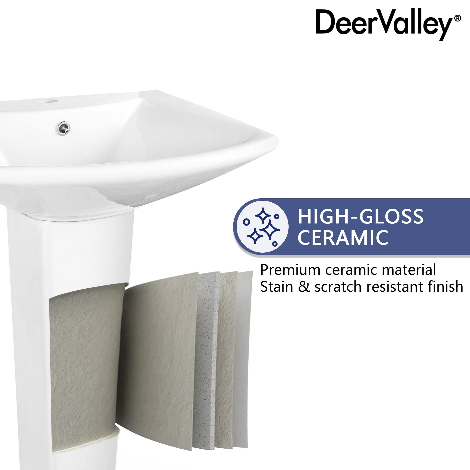 DeerValley DV-1P526 Complete-Pedestal-Lavatories - View #6