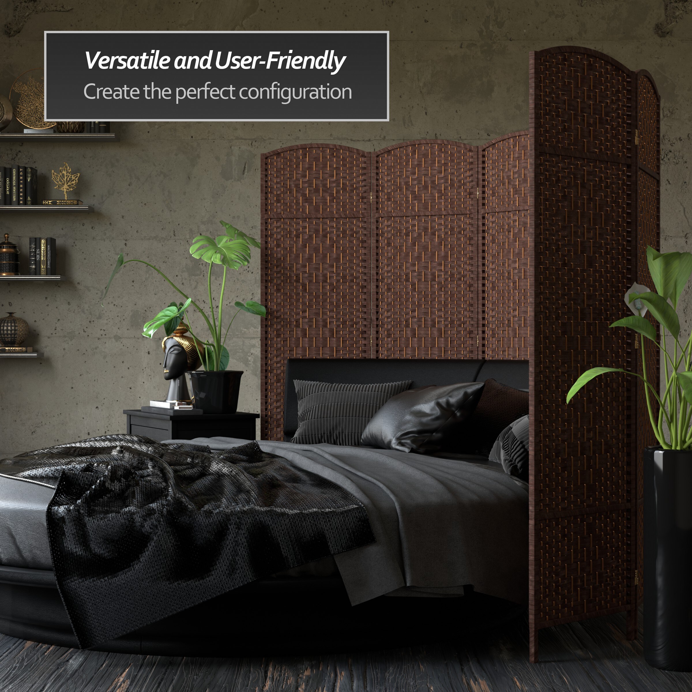 Oriental Furniture FB-OPDMND-3P-DMOC Indoor-Privacy-Screens - View #3