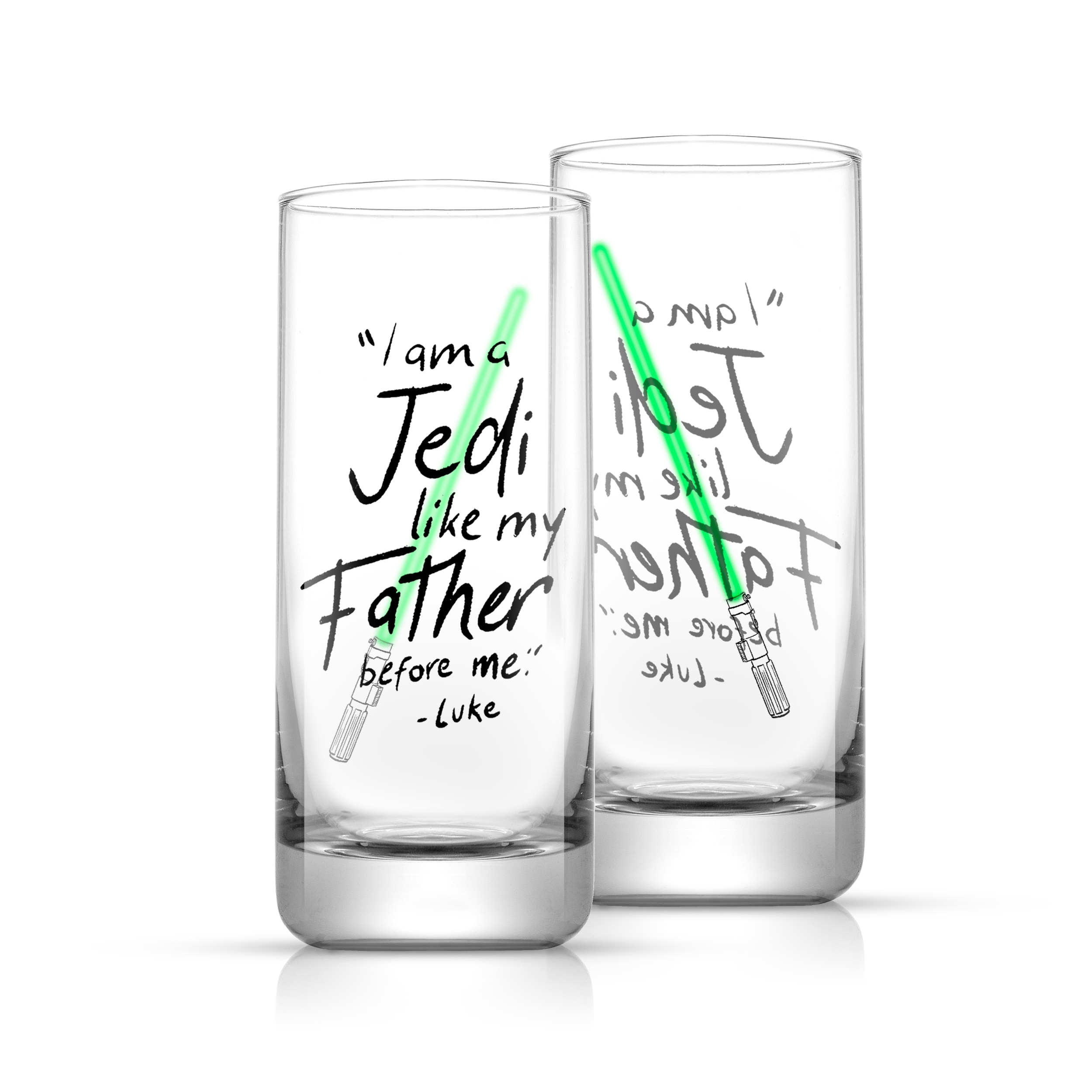 JoyJolt Star Wars 14.2-fl oz Glass Clear/Green Goblet Set of: 2 in the  Drinkware department at