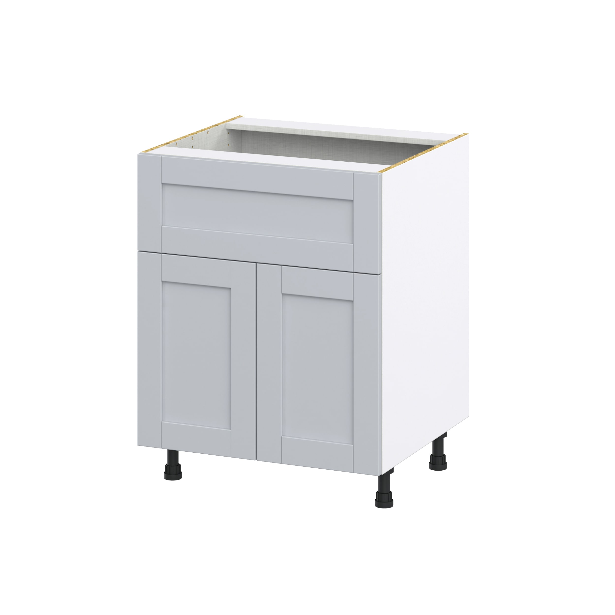 Hugo&Borg DSB27A-CH Charlesberg 27-in W x 34.5-in H x 25-in D Light Gray Base Fully assembled Cabinet (Recessed Panel Shaker)
