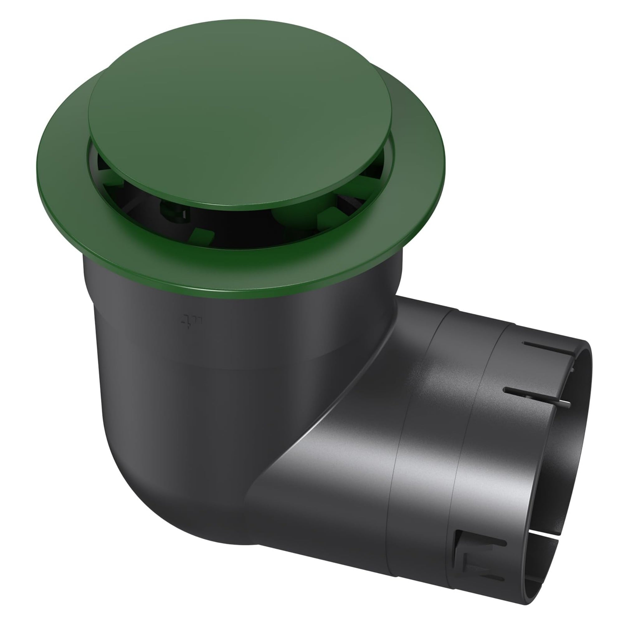 Numhew - 4in W Dual-Rod Pop Up Green Drainage Emitter with Elbow Fits 4in PVC D2729 4in SCH40 4in...