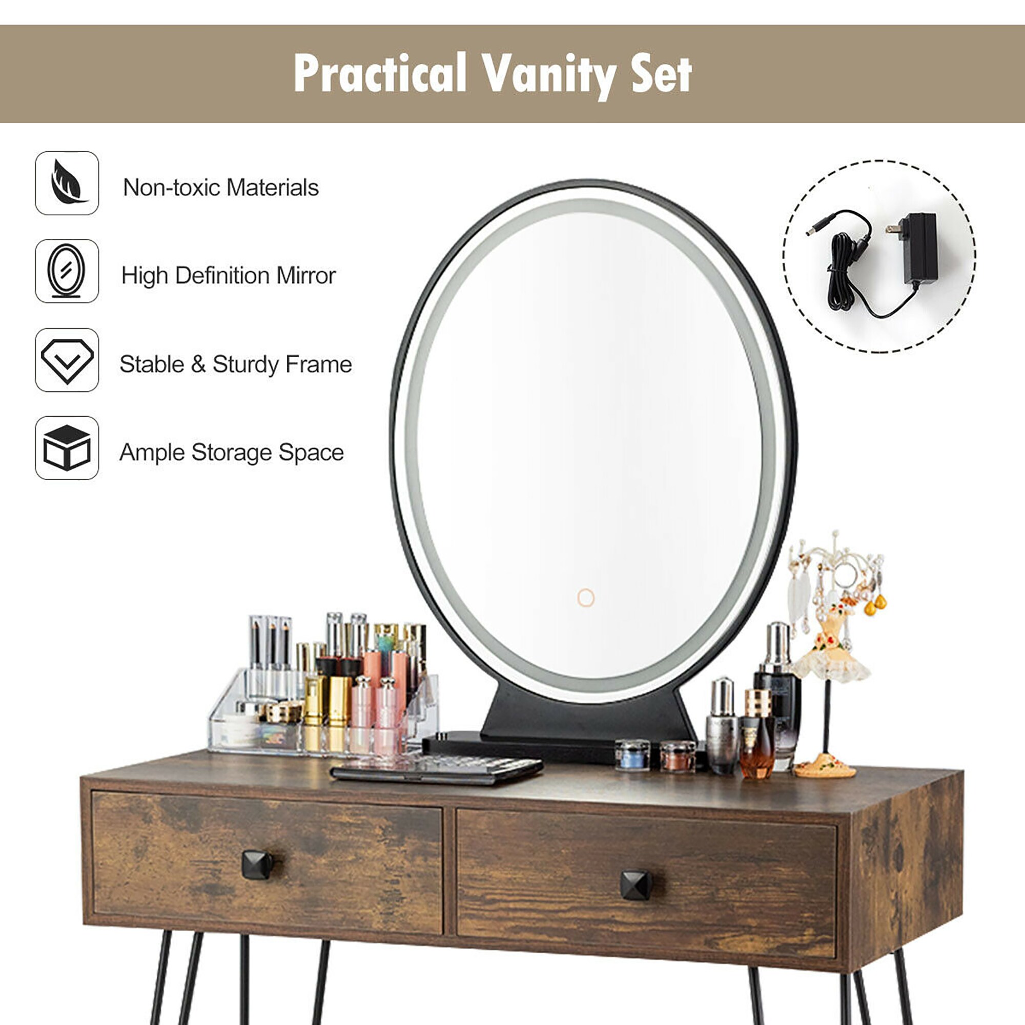 Costway CSHY001348 Bedroom-Vanities - View #5