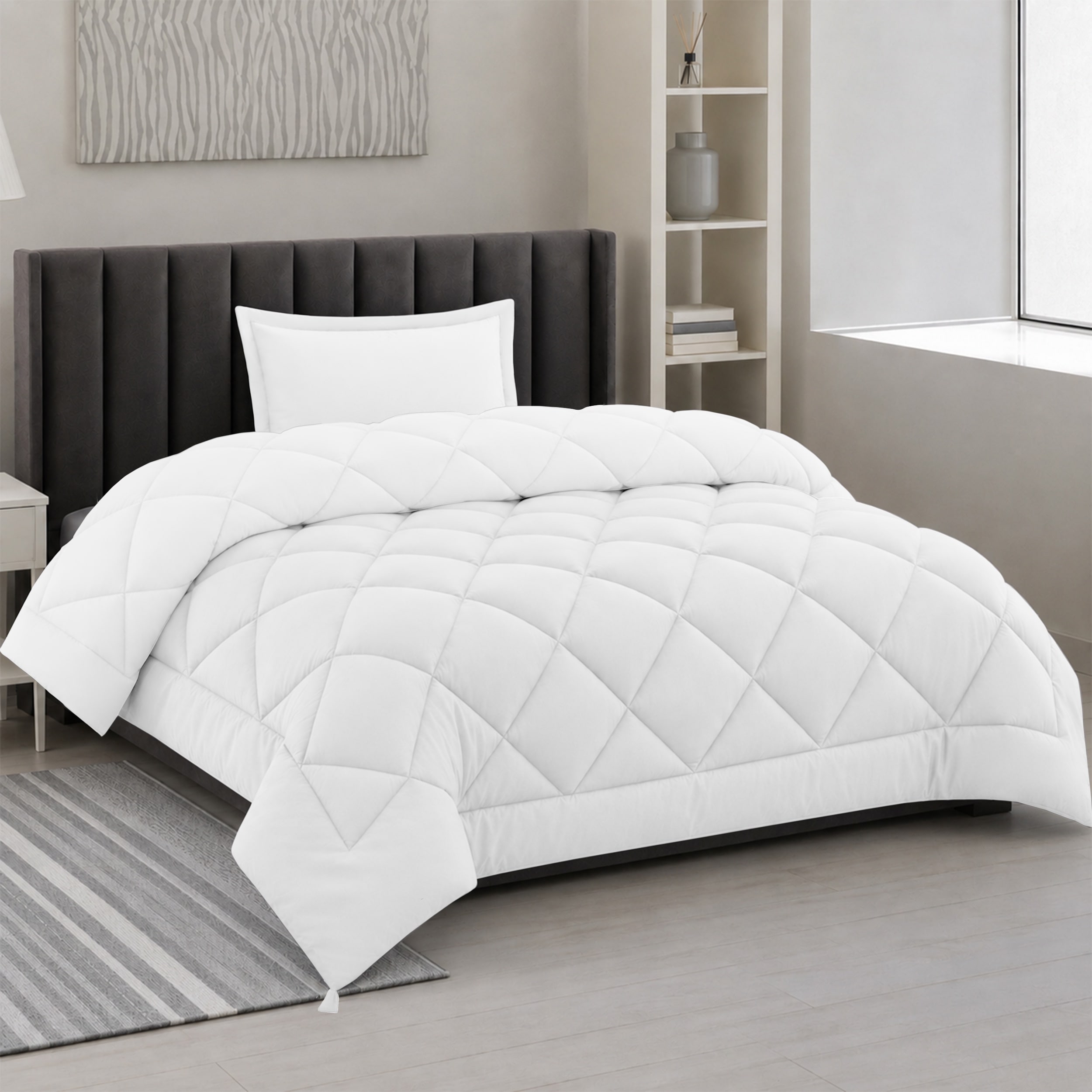 Lux Decor Collection - All-Season 2-Piece Comforter Set Ultra Soft Reversible Down Alternative Du...