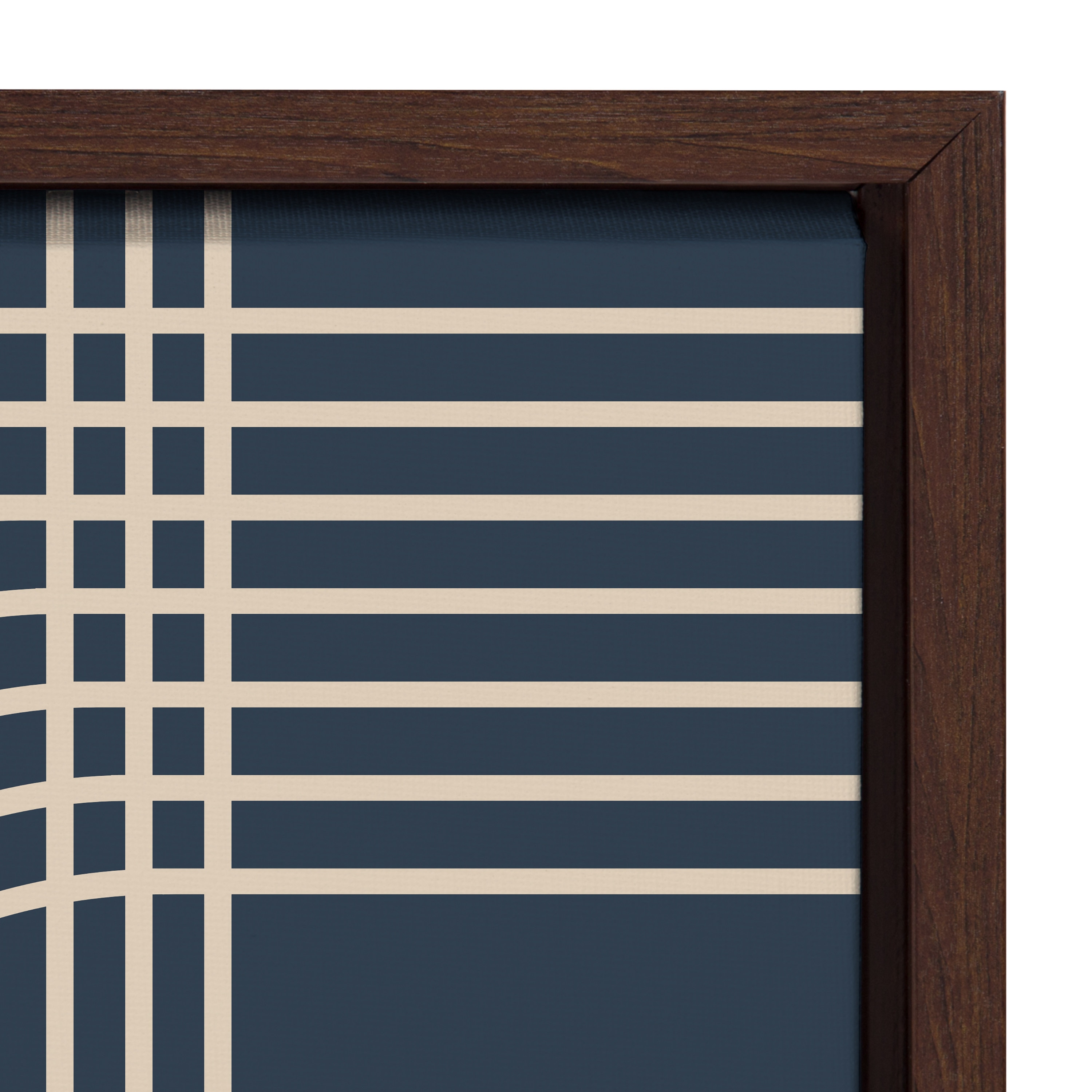 Sylvie 40.69" Blue and Beige Abstract Canvas Art Print
