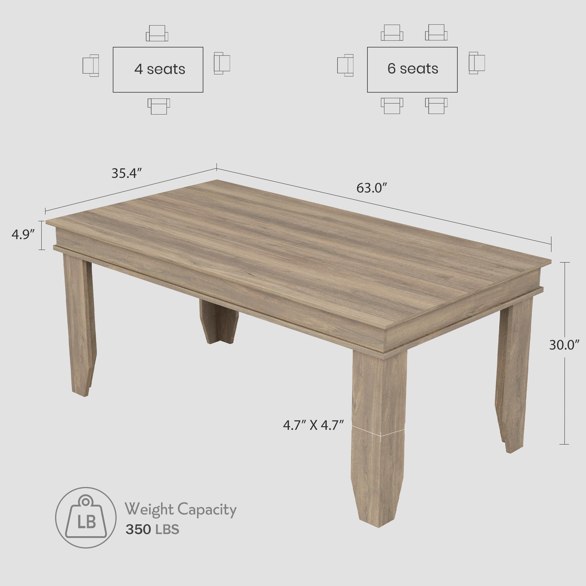 GarveeLife LROY-8YSW6V3SDMFSJE Dining-Tables - View #2