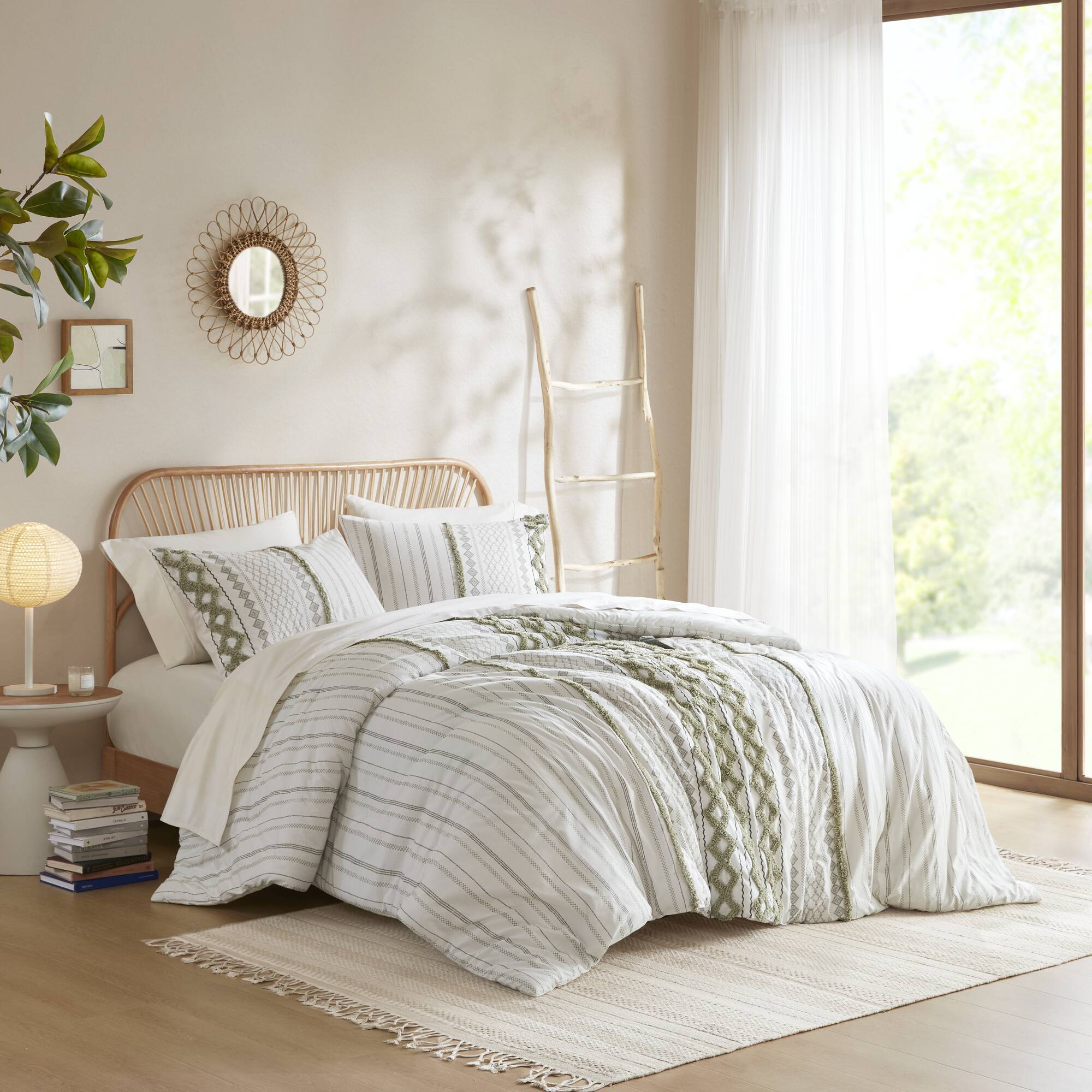 GDFStudio GDF Studio - Aruda Global Cotton Chenille Comforter Set with Tufted Detailing