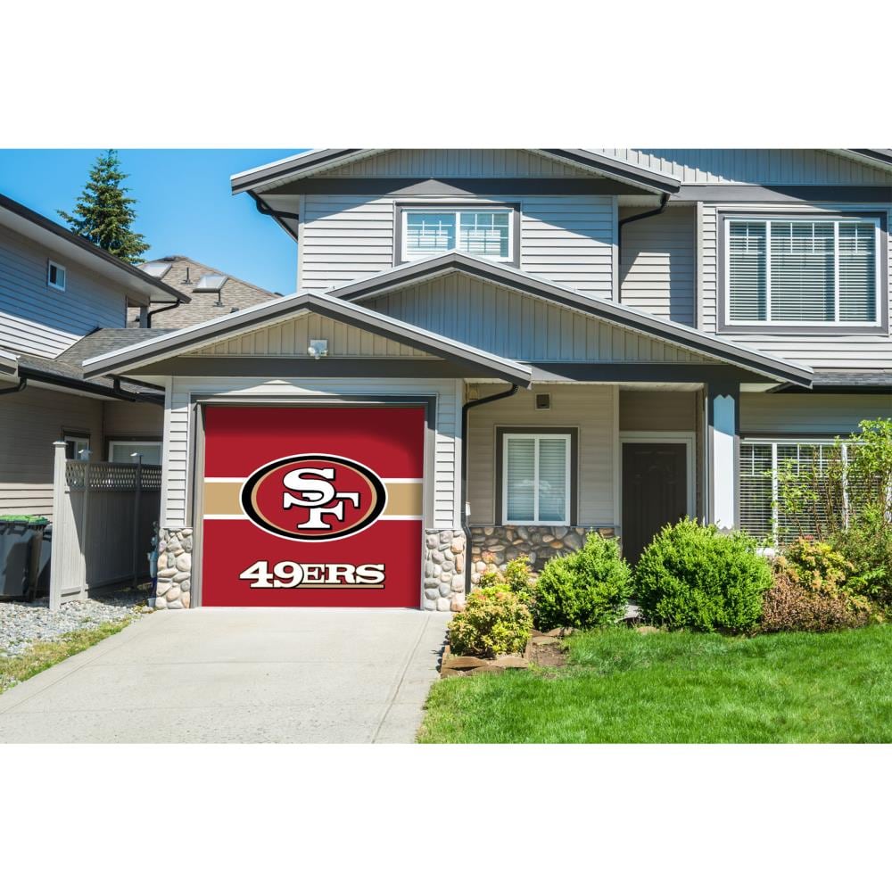 Imperial International 7-ft W x 8-ft H San Francisco 49ers Single Garage  Door Cover Kit at