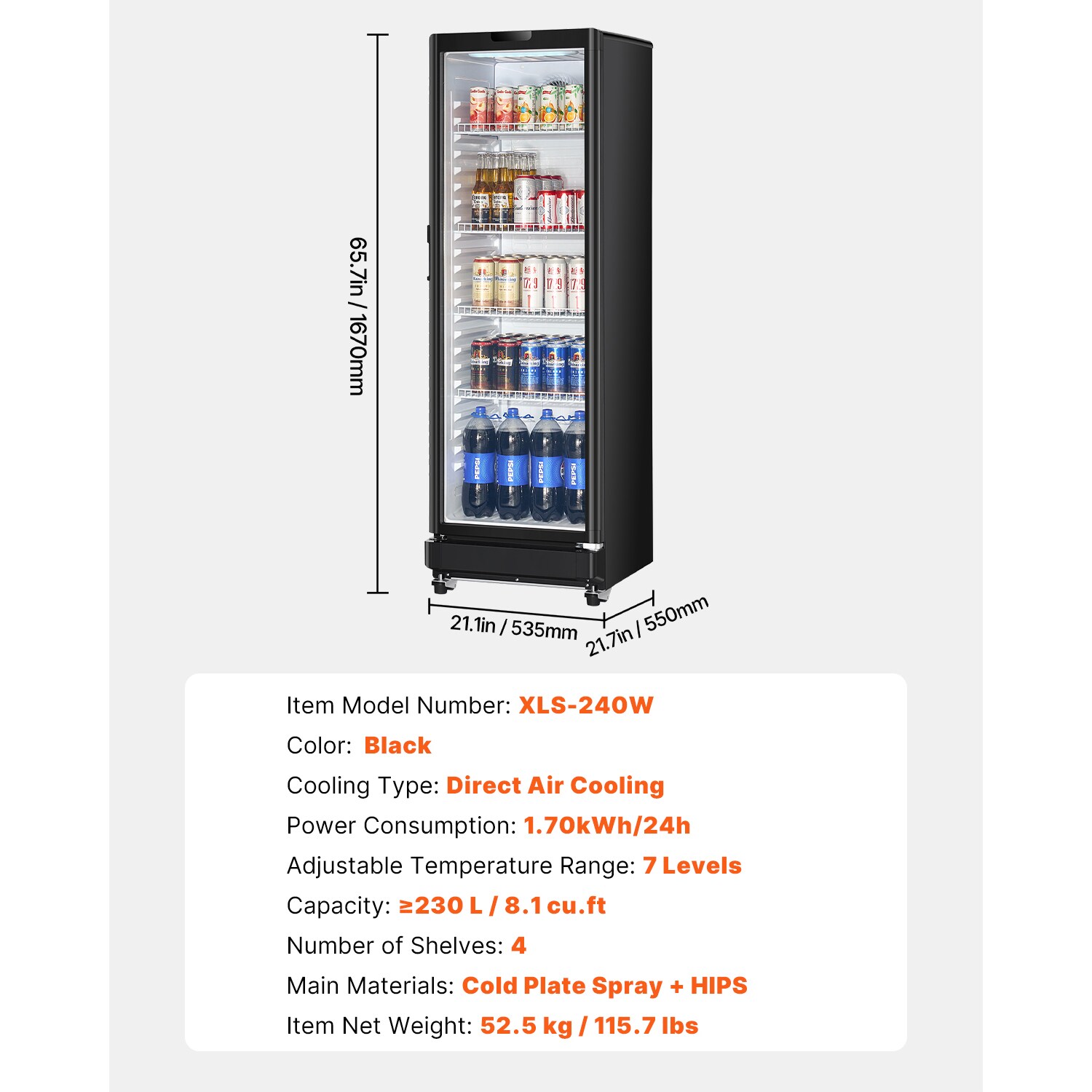 VEVOR SCDMBLMBXBDD06596V1 Commercial-Refrigerators - View #7