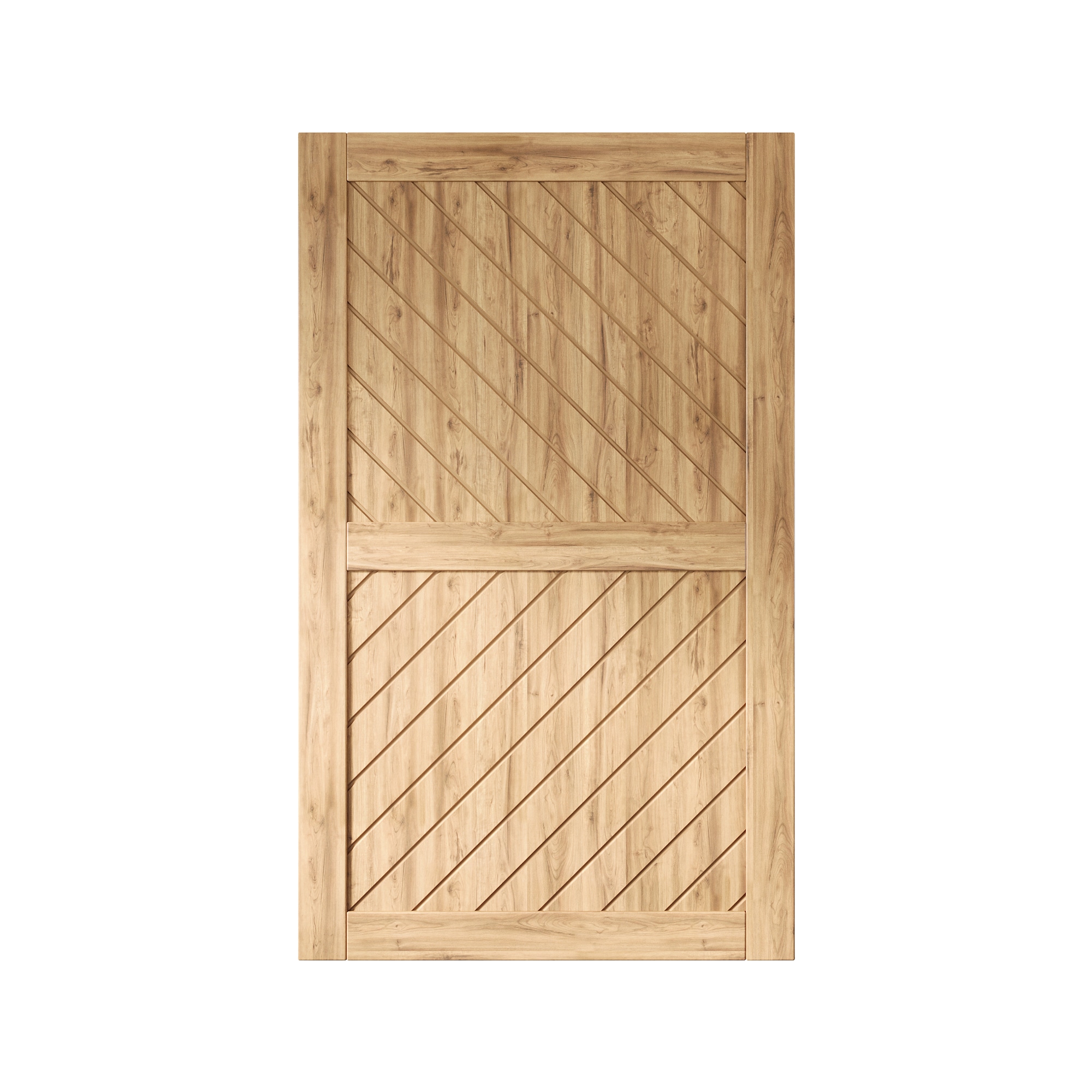HOMACER XT4-4880 48-in x 80-in Unfinished Unfinished Non-standard Pine Wood Solid core Single Barn Door (Hardware Not Included)