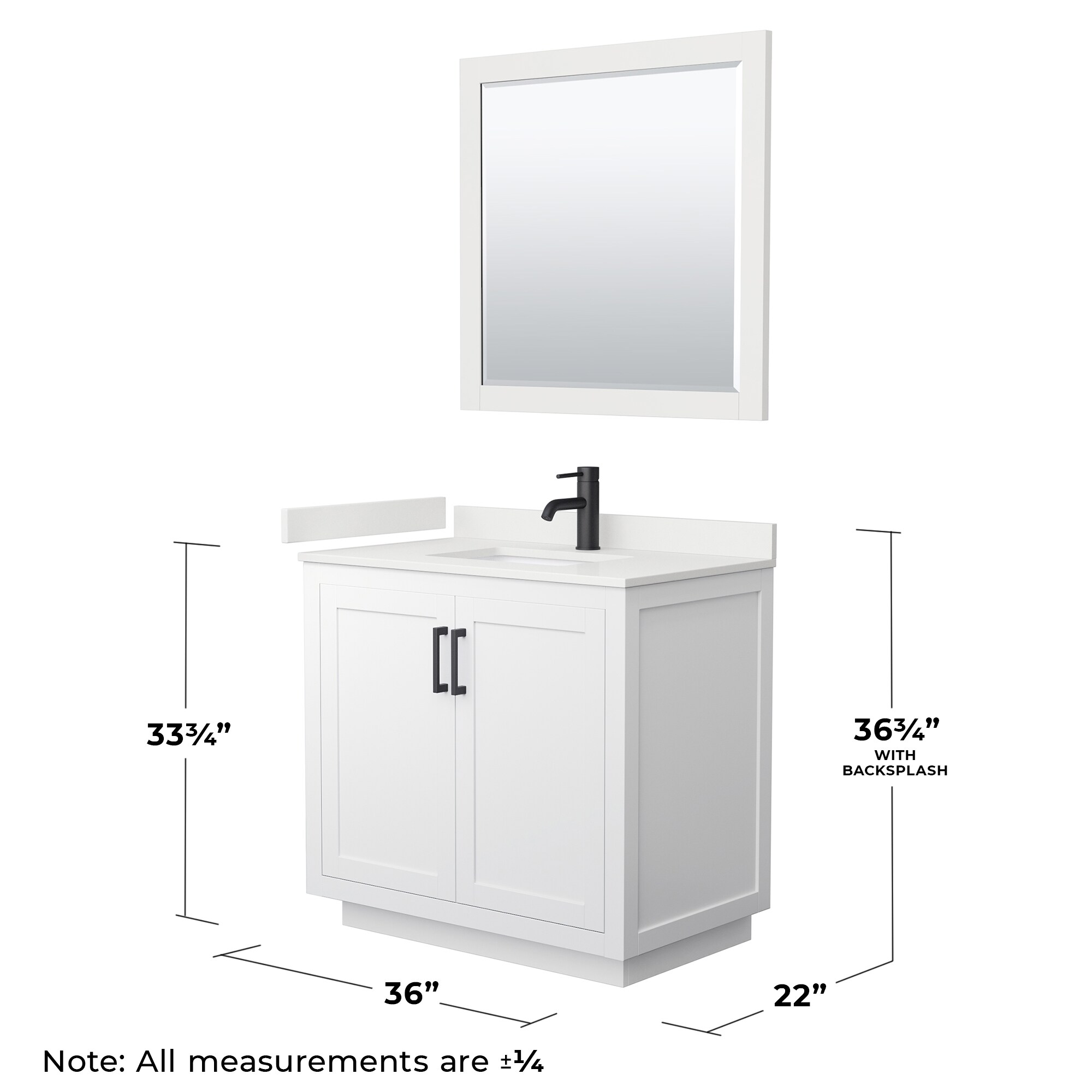 Wyndham Collection WCF292936SWBWQUNSM34 Bath-Vanity-Combo - View #6