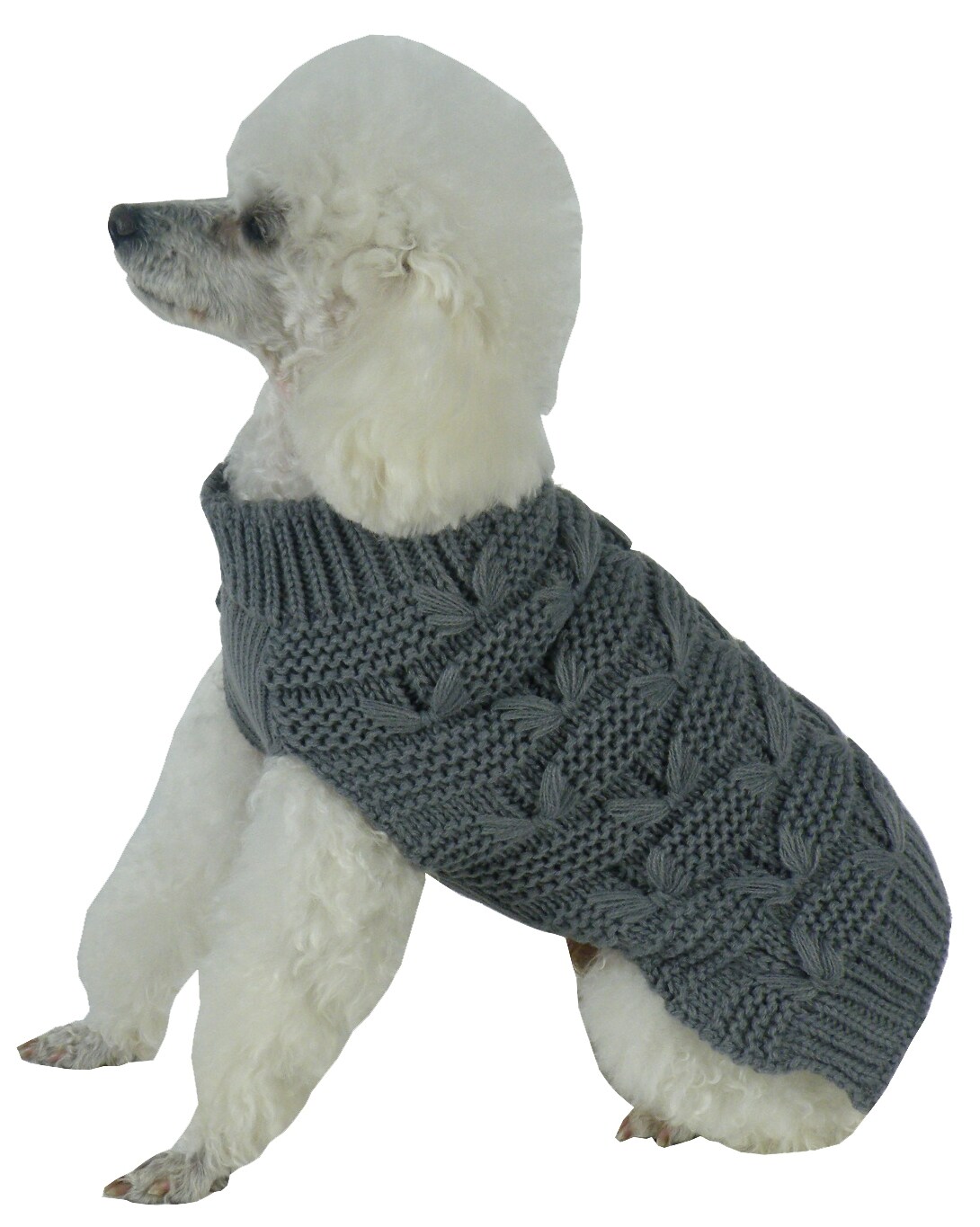 Pet Life Gray Dog/Cat Sweater Large in the Pet Clothing department at
