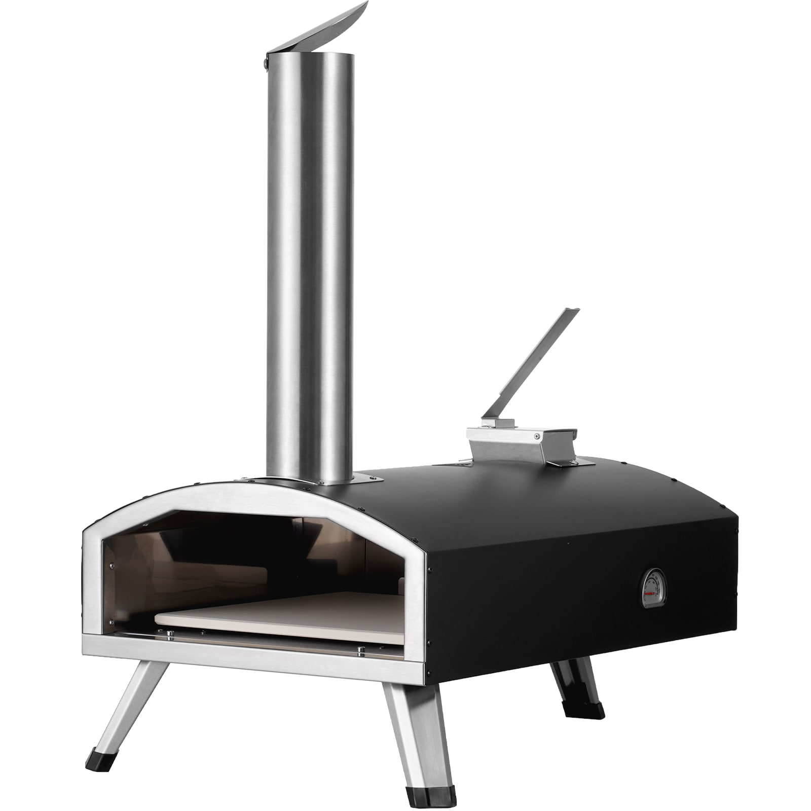 VEVOR BXPSL12YCKLPIX7UGV0 12-IN Pizza Oven Iron Spray Wood pellet Outdoor Pizza Oven