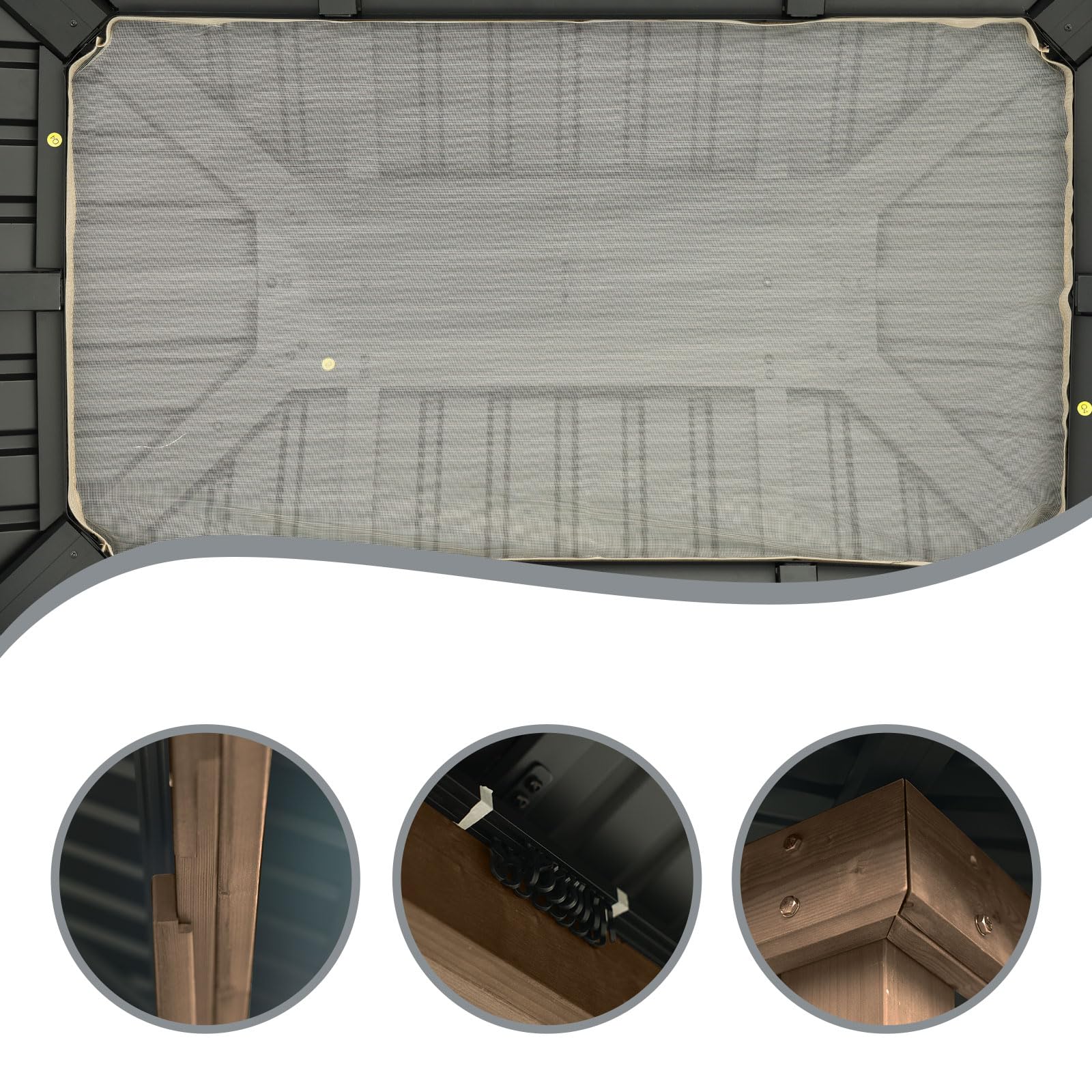 Aoodor A038-PBKGY Wood-Resin-Gazebos - View #3