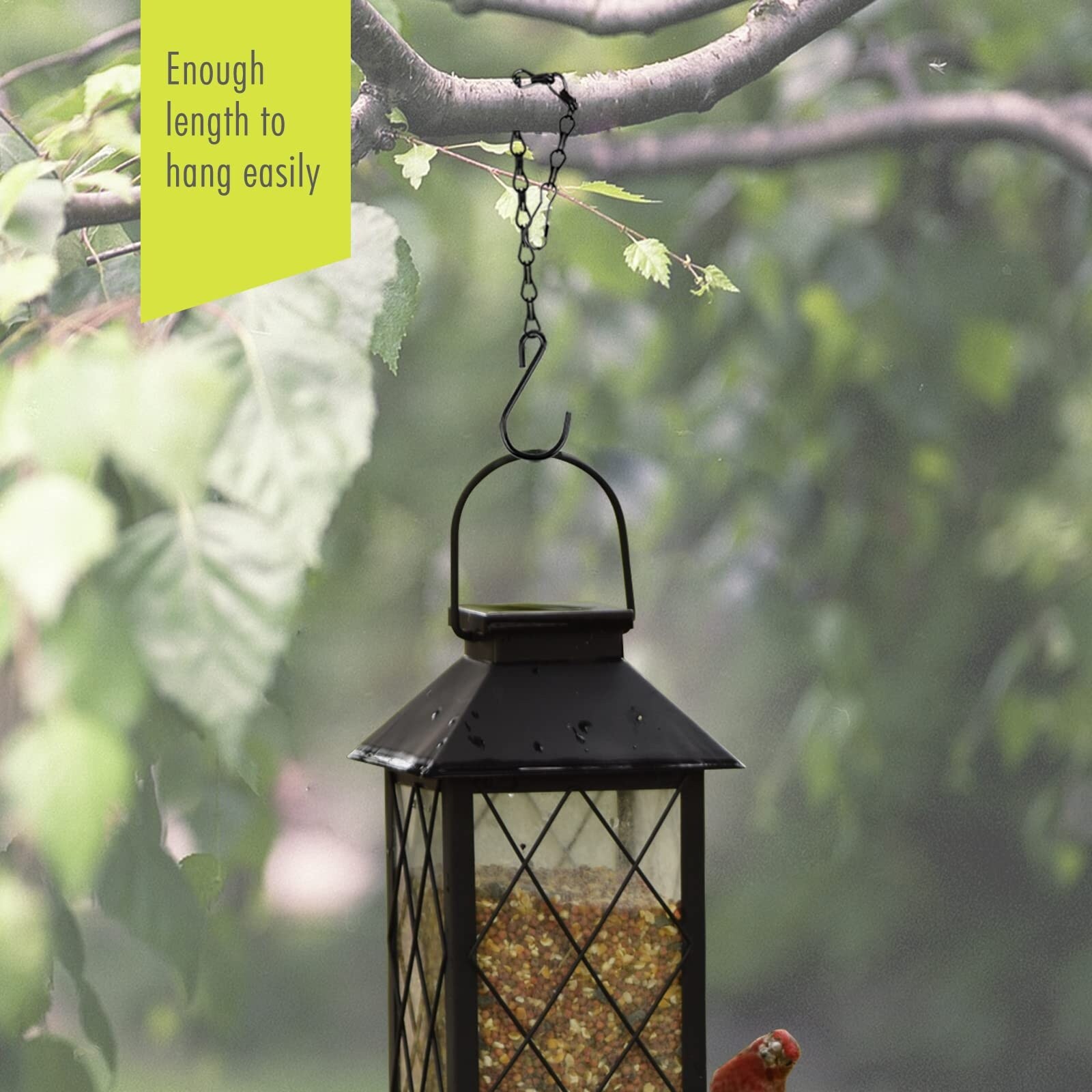 ITOPFOX 20 Inch Gold Hanging Chains with Hooks for Planters Bird