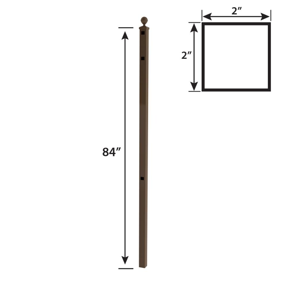 Ironcraft Bronze Powder Coat Aluminum End at Lowes.com