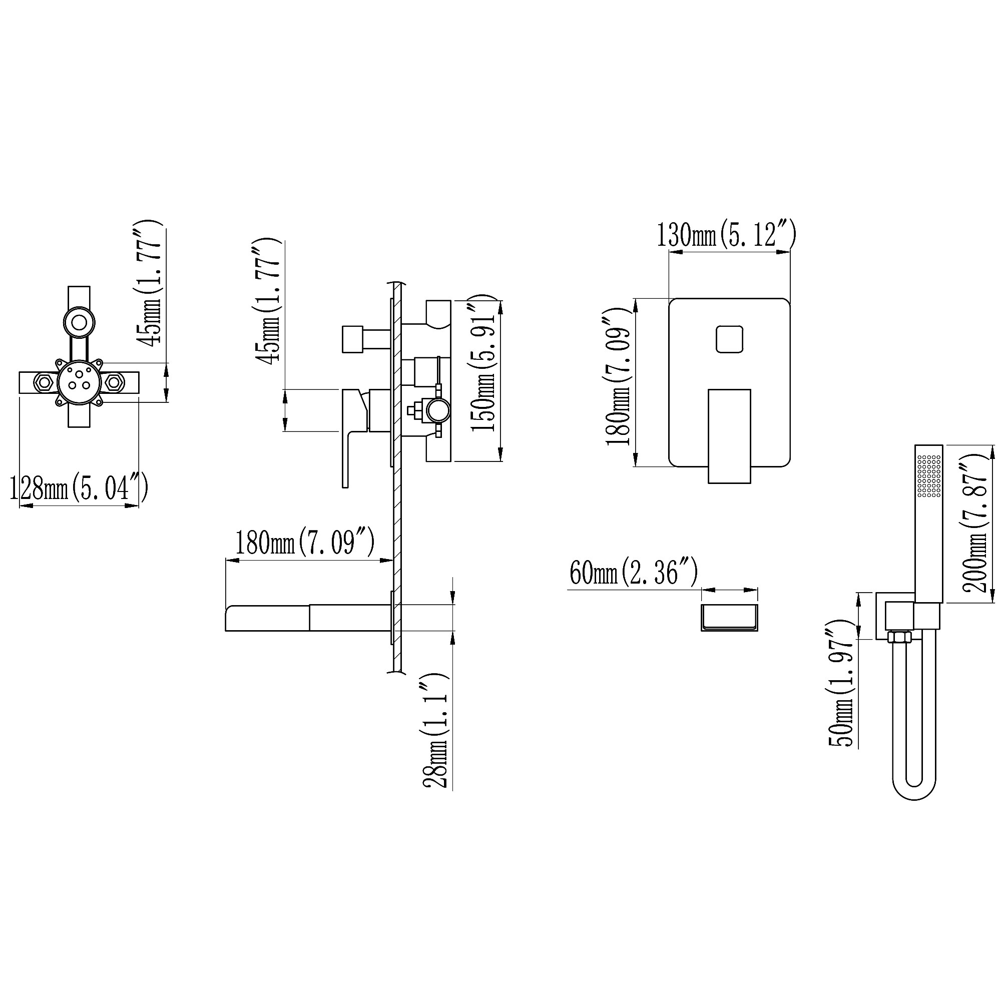 WELLFOR WB-0930 Roman-Tub-Faucets - View #2