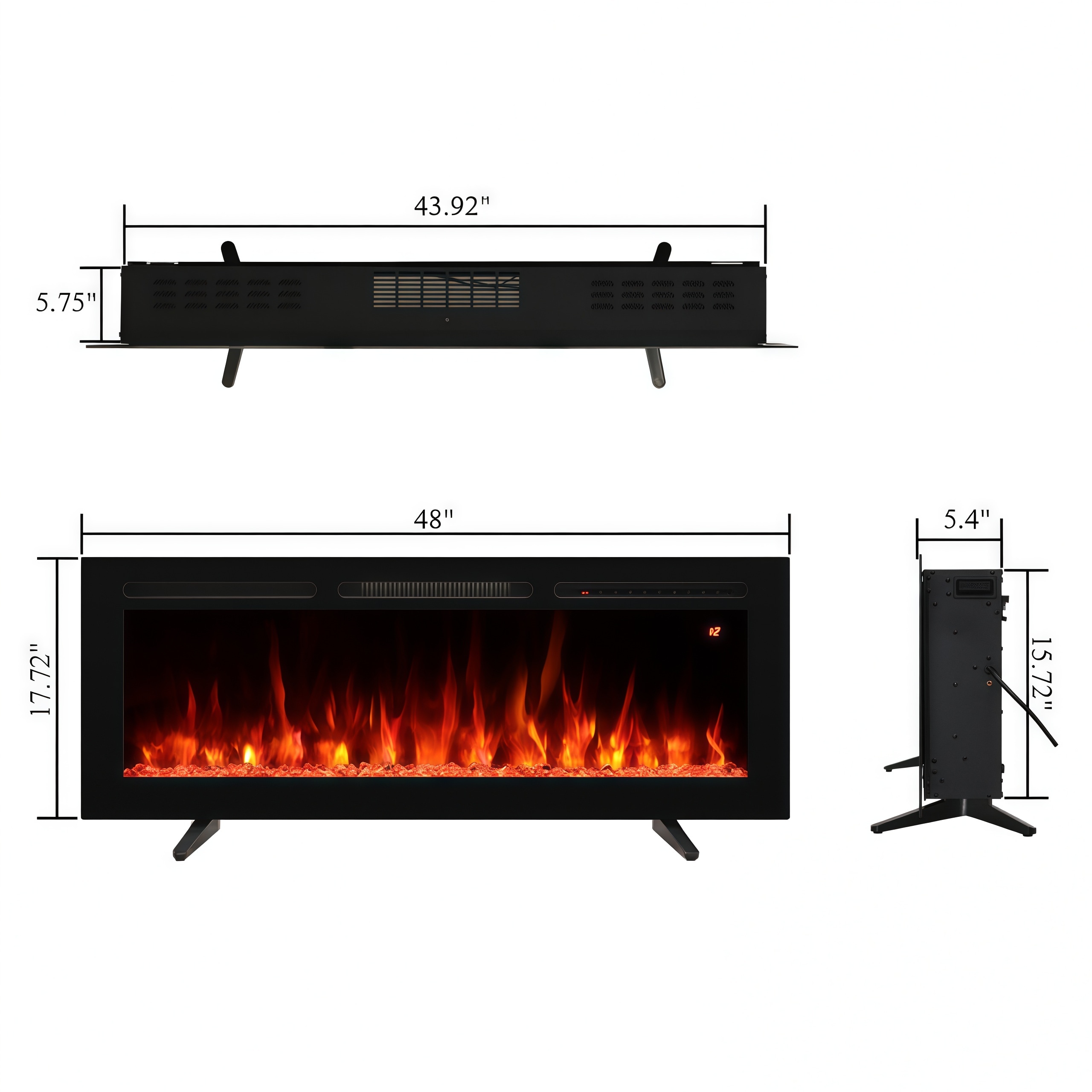 EASE-WAY LW05EF48W Electric-Fireplaces - View #6