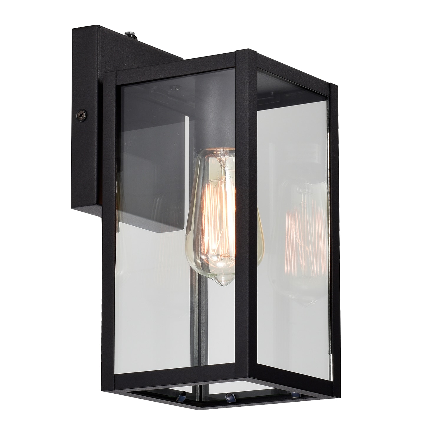 Mondawe GO-A202P-CT 1-Light 11.25-in H Matte Black Dark Sky Outdoor Wall Light