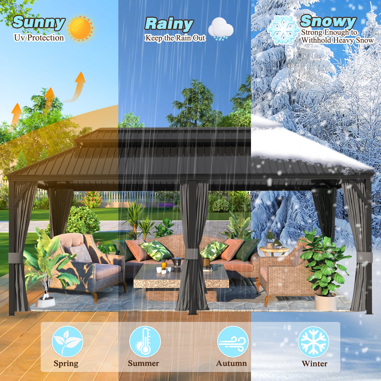 VEIKOUS PG0201-09-31 Wood-Resin-Gazebos - View #3