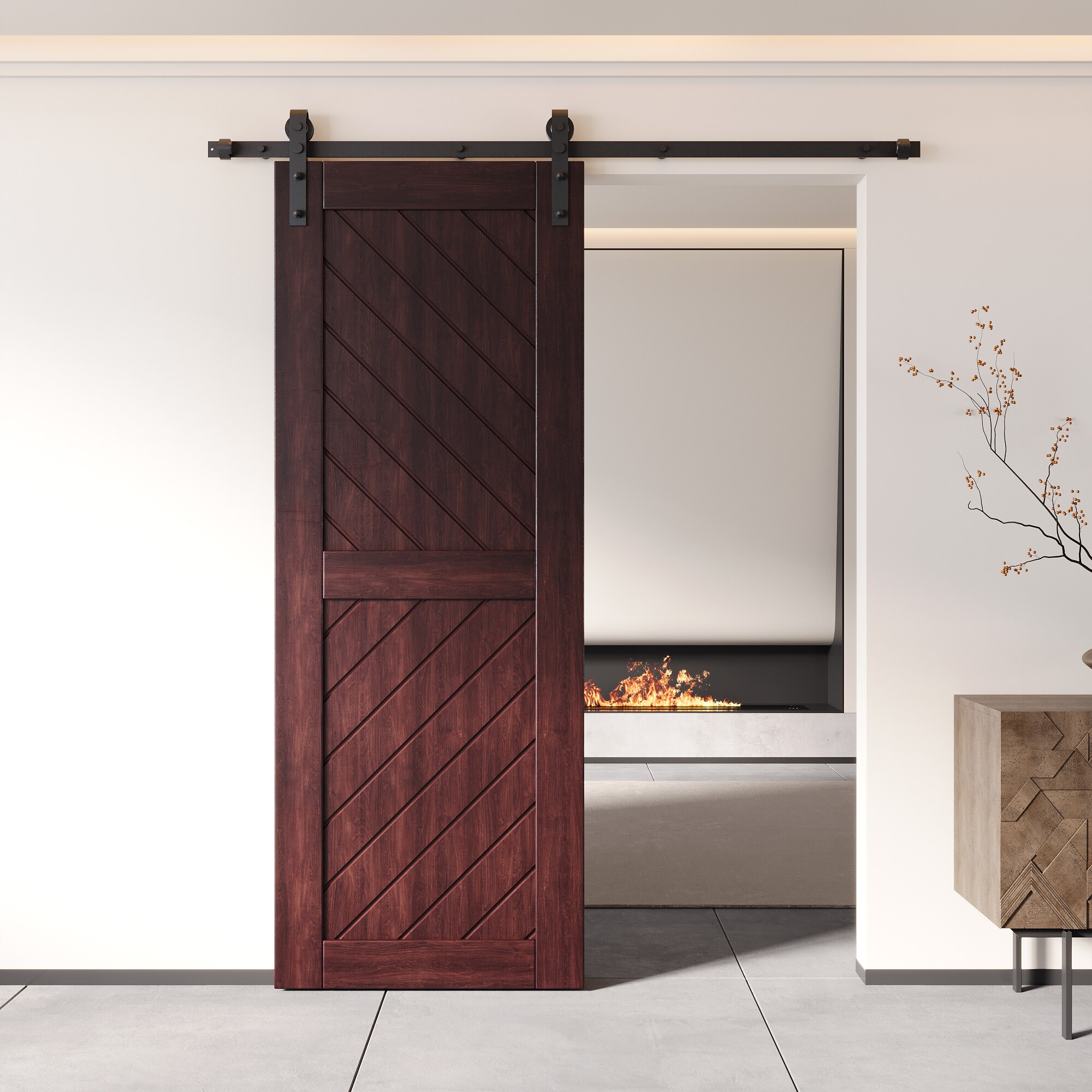 HOMACER XT4-2680-RD Barn-Doors - View #8