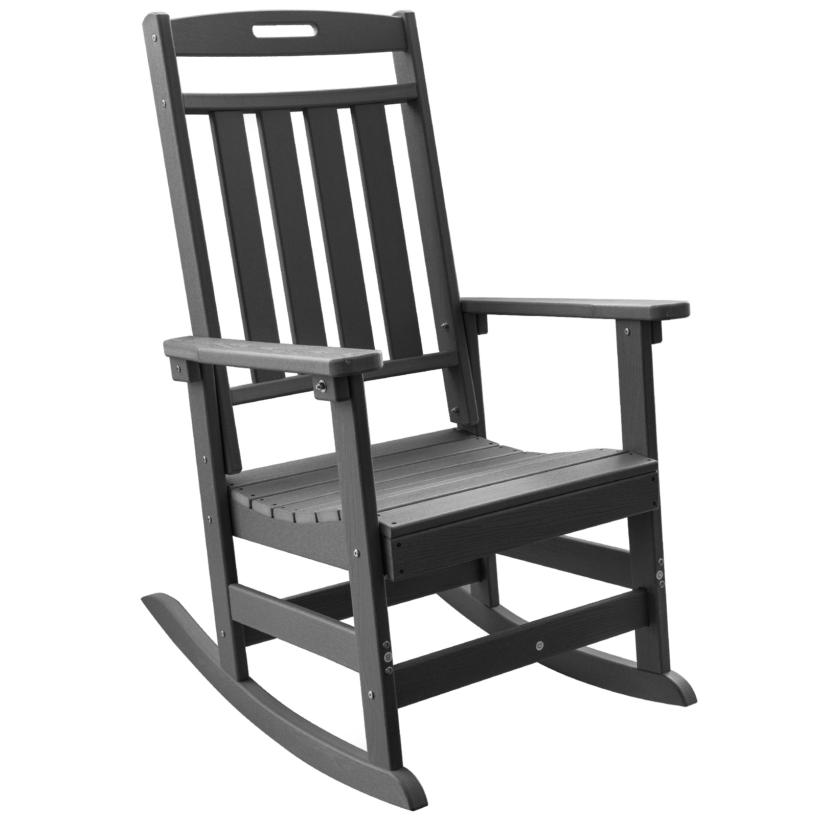 Upland YYRC-GY1 rocking chair Gray HDPE Frame Rocking Chair with Gray Solid Seat