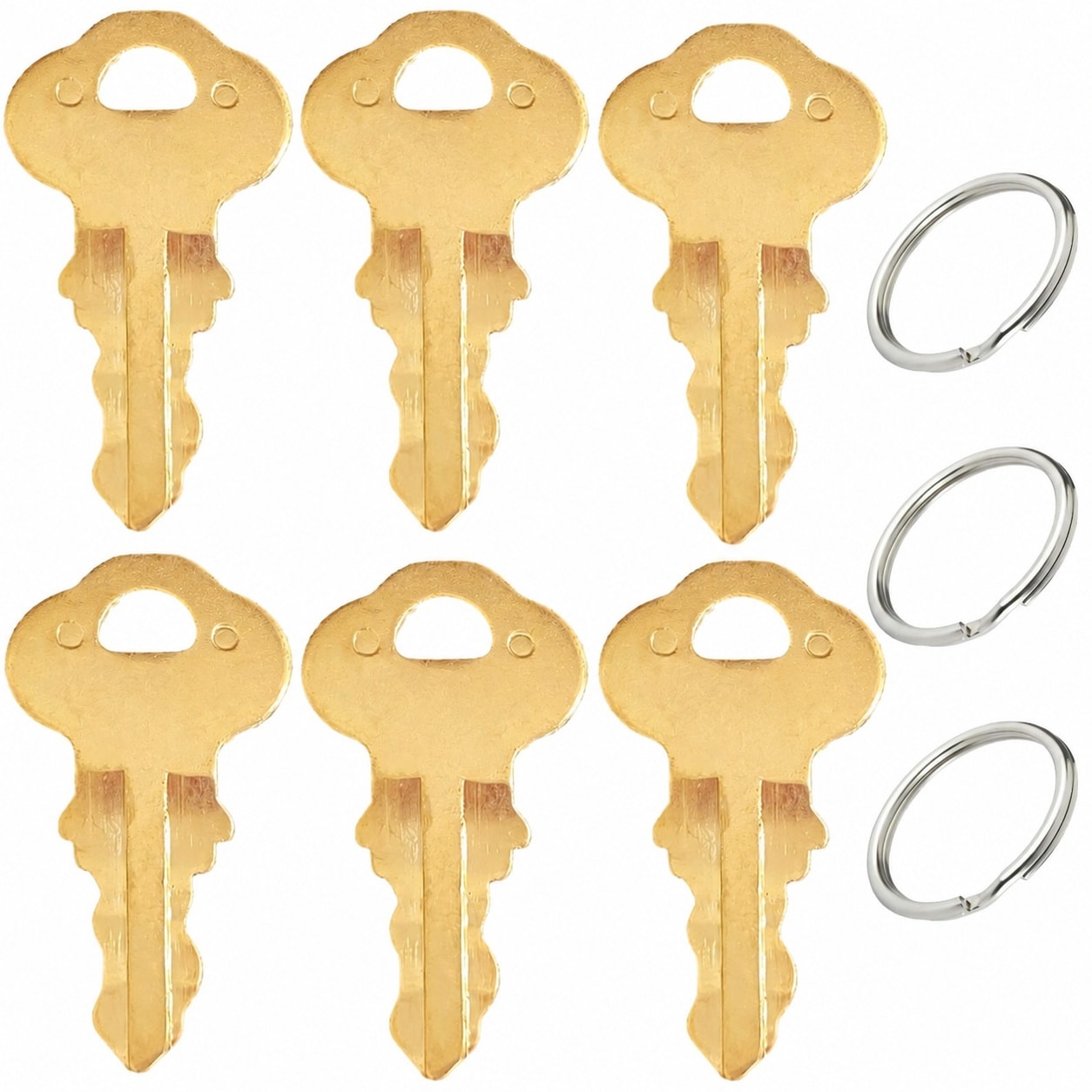 ITOPFOX  6 pack 2055 Universal Dispenser Key Compatible with Recessed and Surface Toilet Paper Towel Napkin Waste Soap Dispensers Access