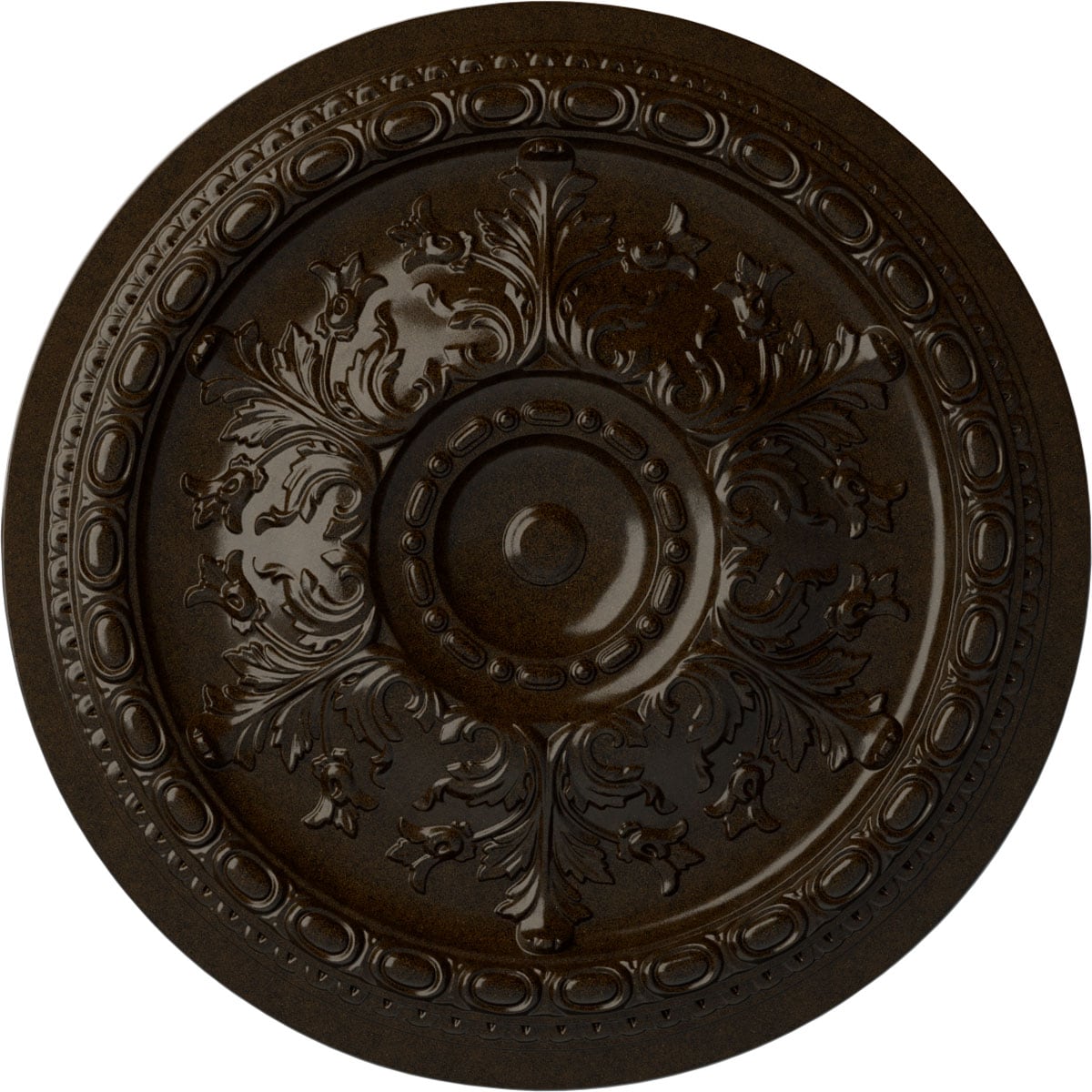 Ekena Millwork CM38OSBZS Oslo 38.375-in W x 38.375-in L Painted Bronze Polyurethane Whole Ceiling Medallion