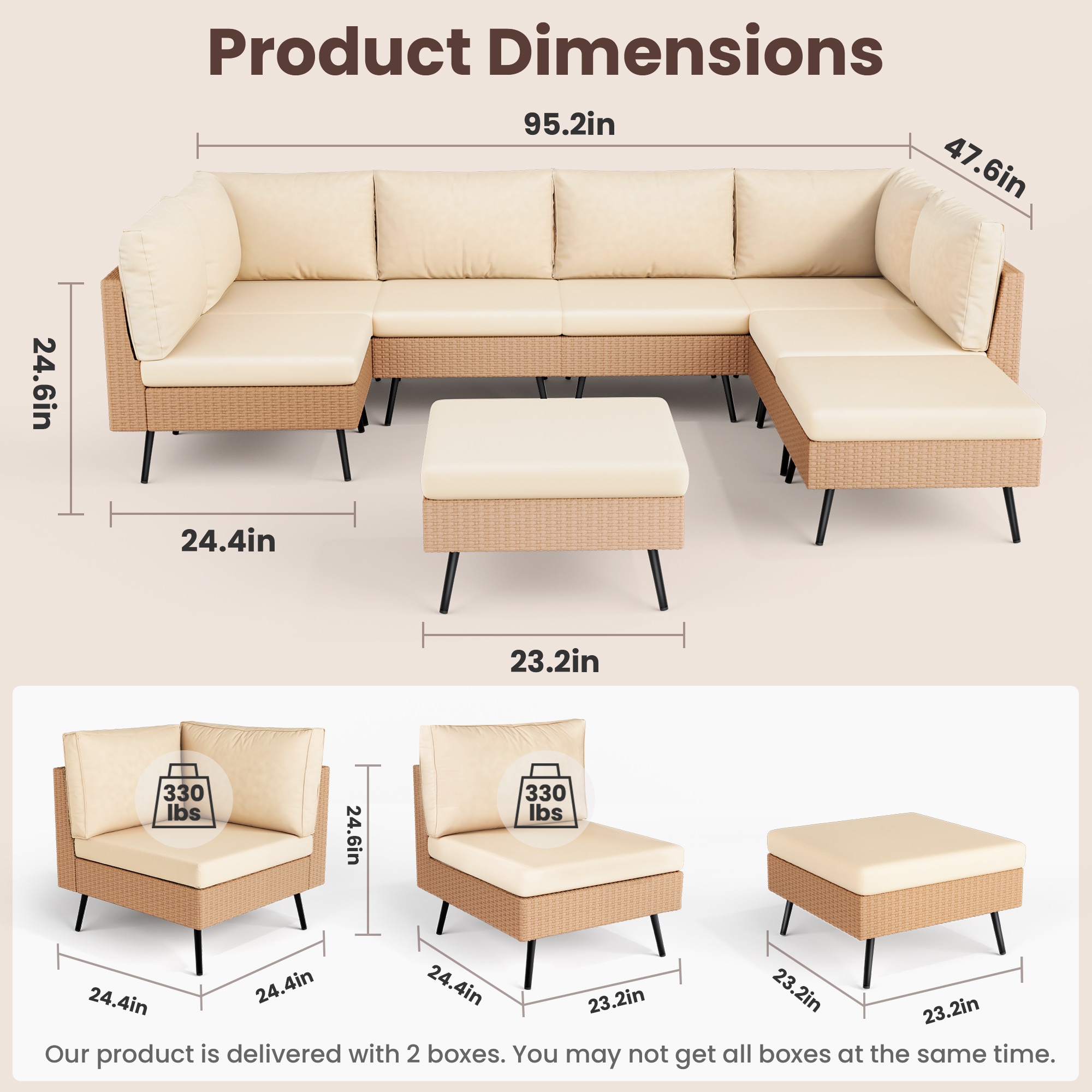 PamaPic TB-SF-8JT-WL1 Patio-Conversation-Sets - View #6