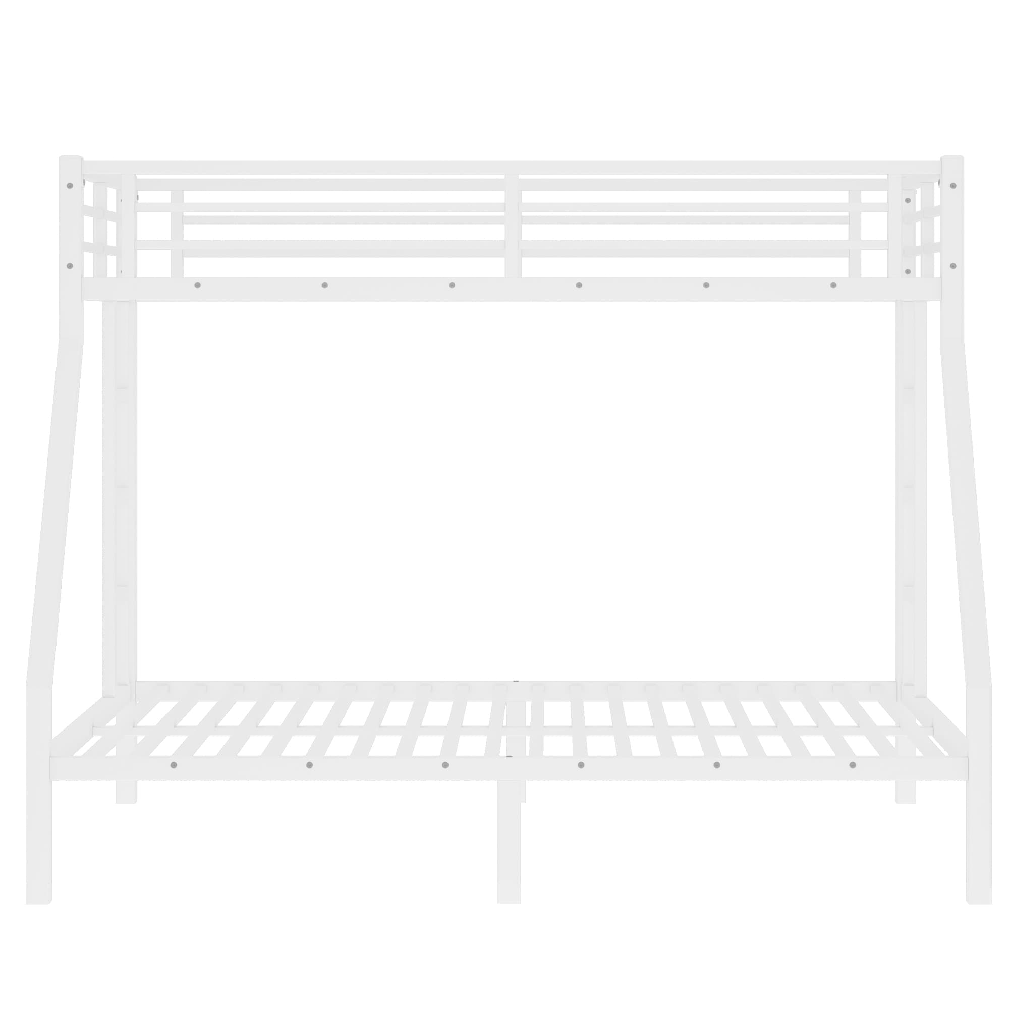 Bellemave White Twin XL over Queen Size Metal Bunk Bed Heavy-Duty