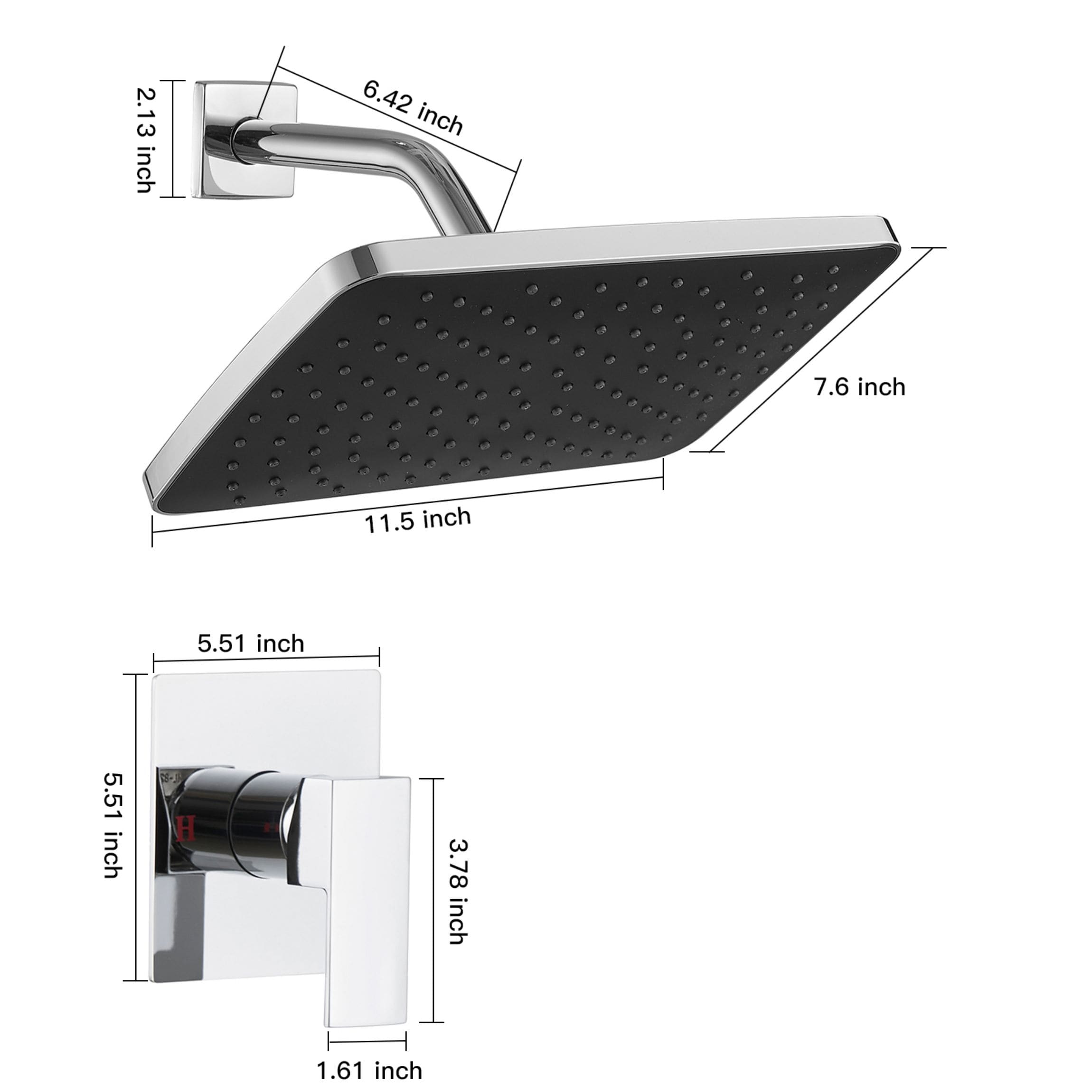WELLFOR FH795034-C Tub-Shower-Faucets - View #4
