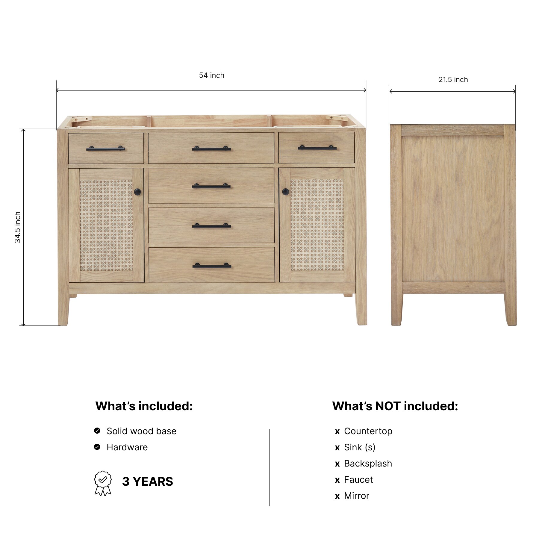 ARIEL C54-BC-WOA vanities - View #4