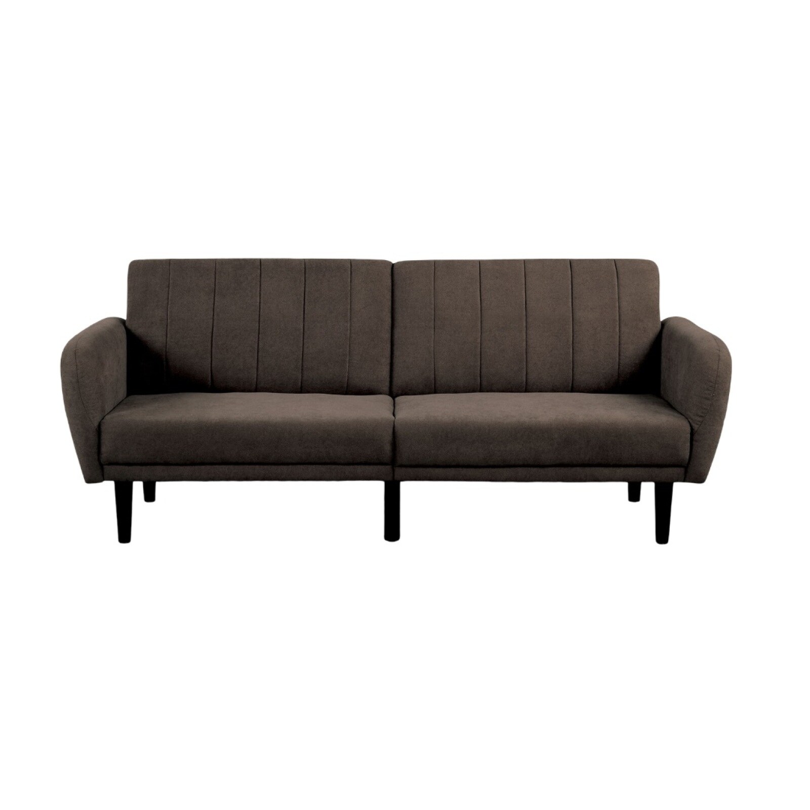 CHITA 81-Inch Contemporary Brown Futon Sofa Bed with USB Charging Flexible Seating and Guest Bed Conversion and Convertible Sofa and Bed Function