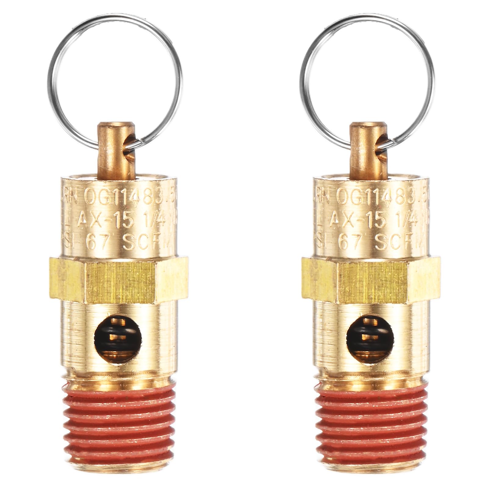 AKSCYZM 2 Pack Air Compressor Pressure Release Safety Valve 1/4 NPT ...