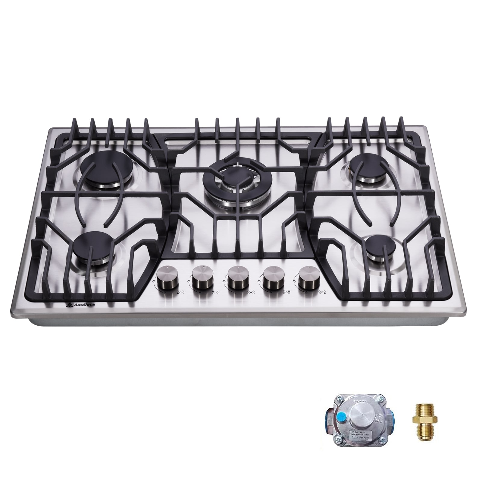 CASAINC CA-ZE34881 30-in 5 burners Stainless steel Gas Cooktop