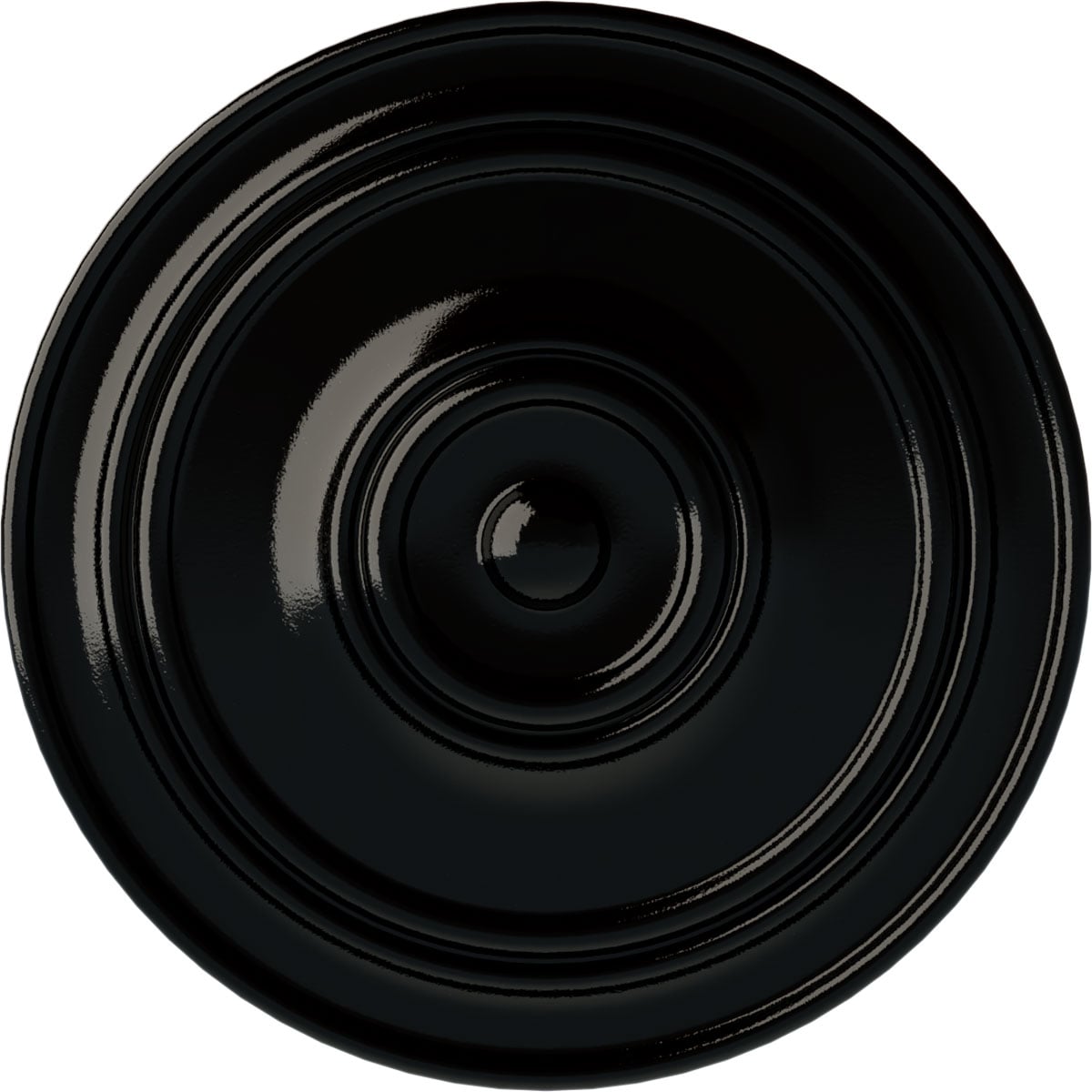 Ekena Millwork CM22CLBPS Classic 21.875-in W x 21.875-in L Black Pearl Polyurethane Ceiling Medallion