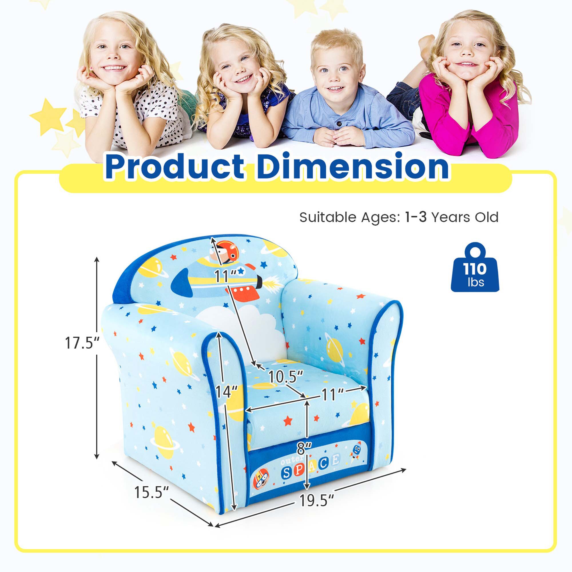 Goplus LWS00430 Kids-Chairs - View #2