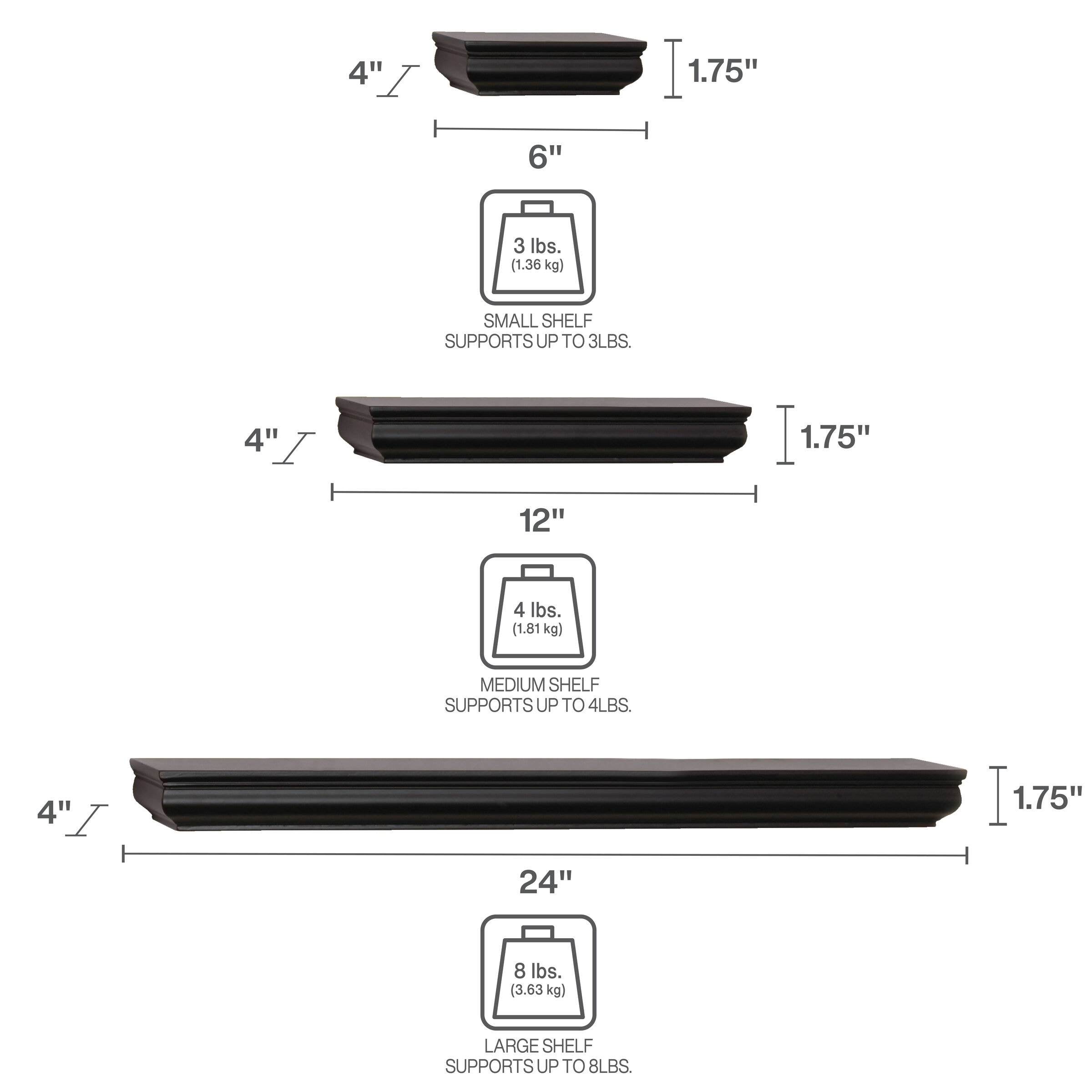 Melannco 5238468 Wall-Mounted-Shelving - View #7