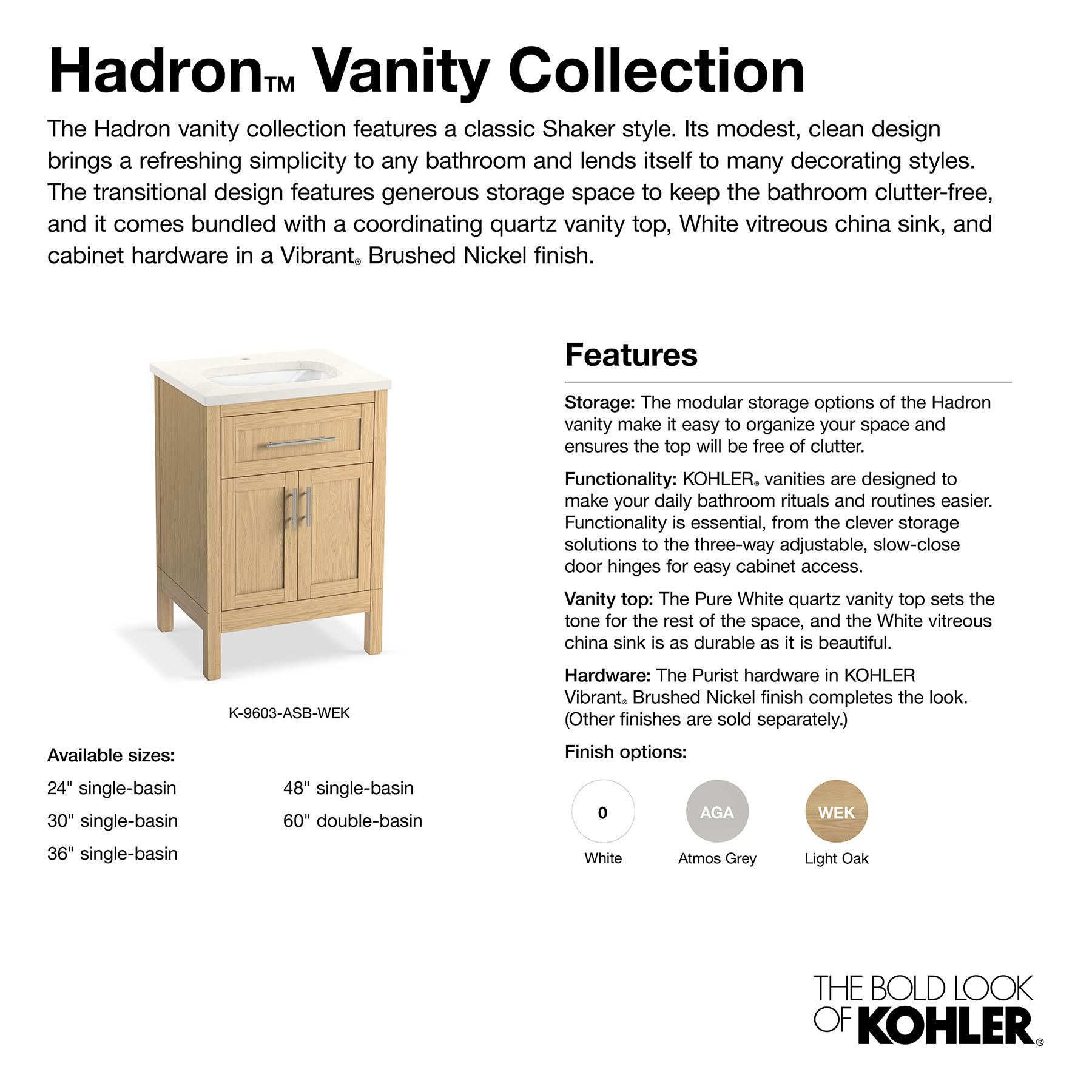 KOHLER 39605-ASB-0 Bath-Vanity-Combo - View #12