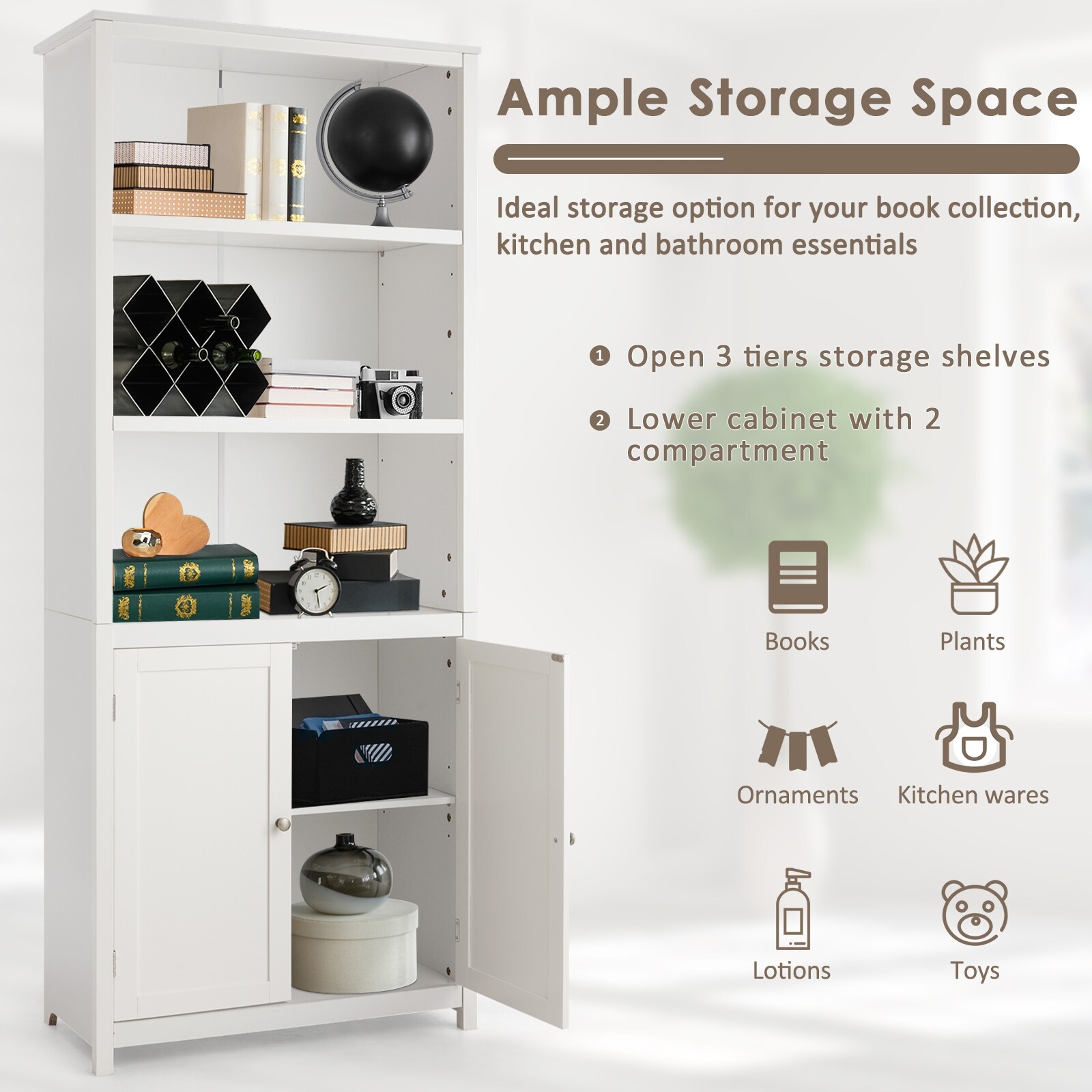 Slickblue D-CO-HW03816WH bookcases - View #5