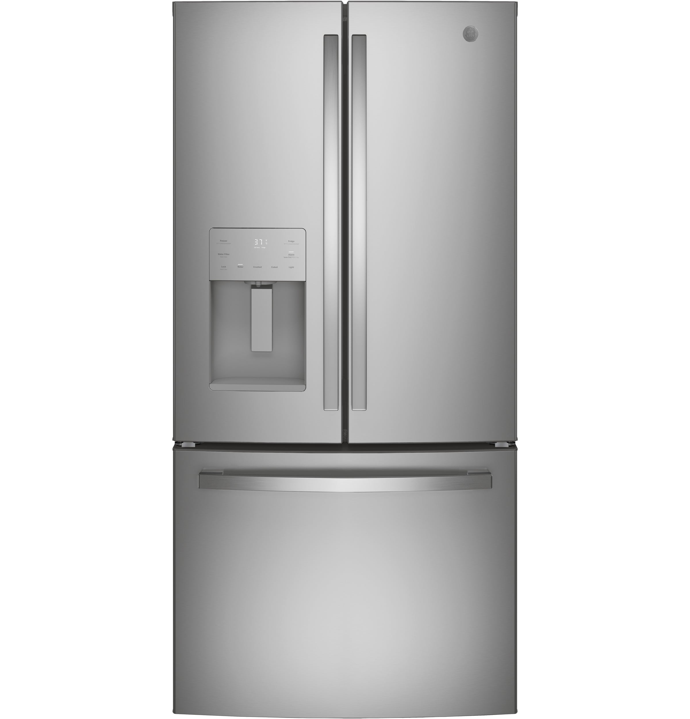 GE 23.7-cu ft French Door Refrigerator with Ice Maker (Stainless