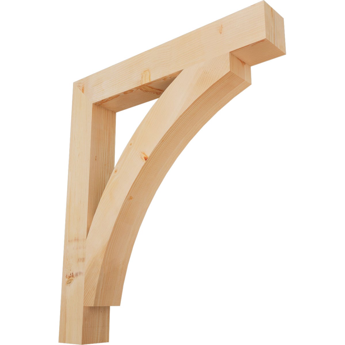 Ekena Millwork BKT06X42X48THR05SDF Thorton block smooth 5-1/2-in x 42-in x 48-in Douglas fir Brown Wood Standard bracket