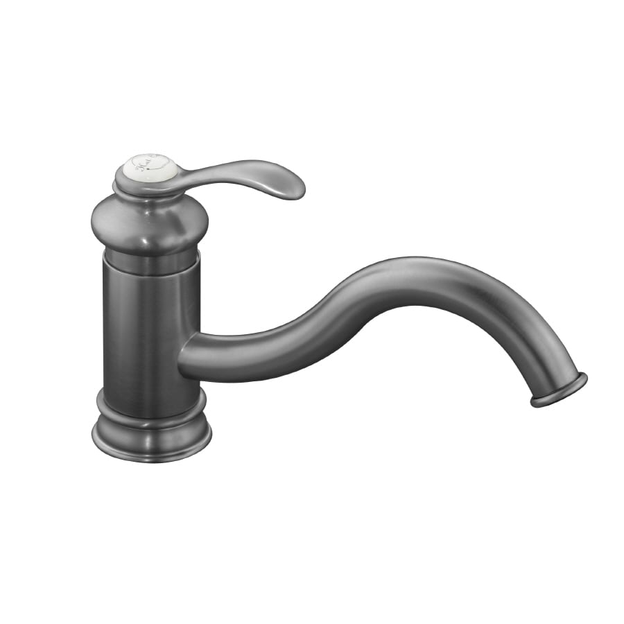 KOHLER Fairfax Brushed Chrome Single Handle Low Arc Kitchen Faucet At   00355900 