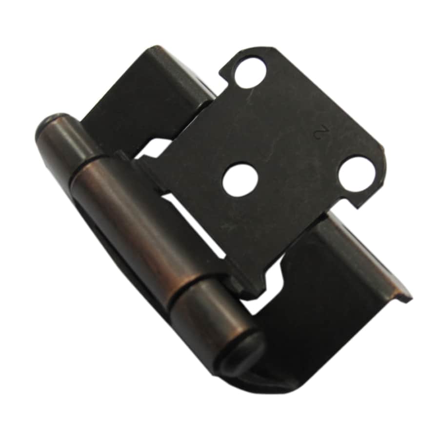 Style Selections 32133AEXLG 1/2-in Overlay Surface Self-Closing Aged bronze Cabinet Hinge , 2 -Pieces)